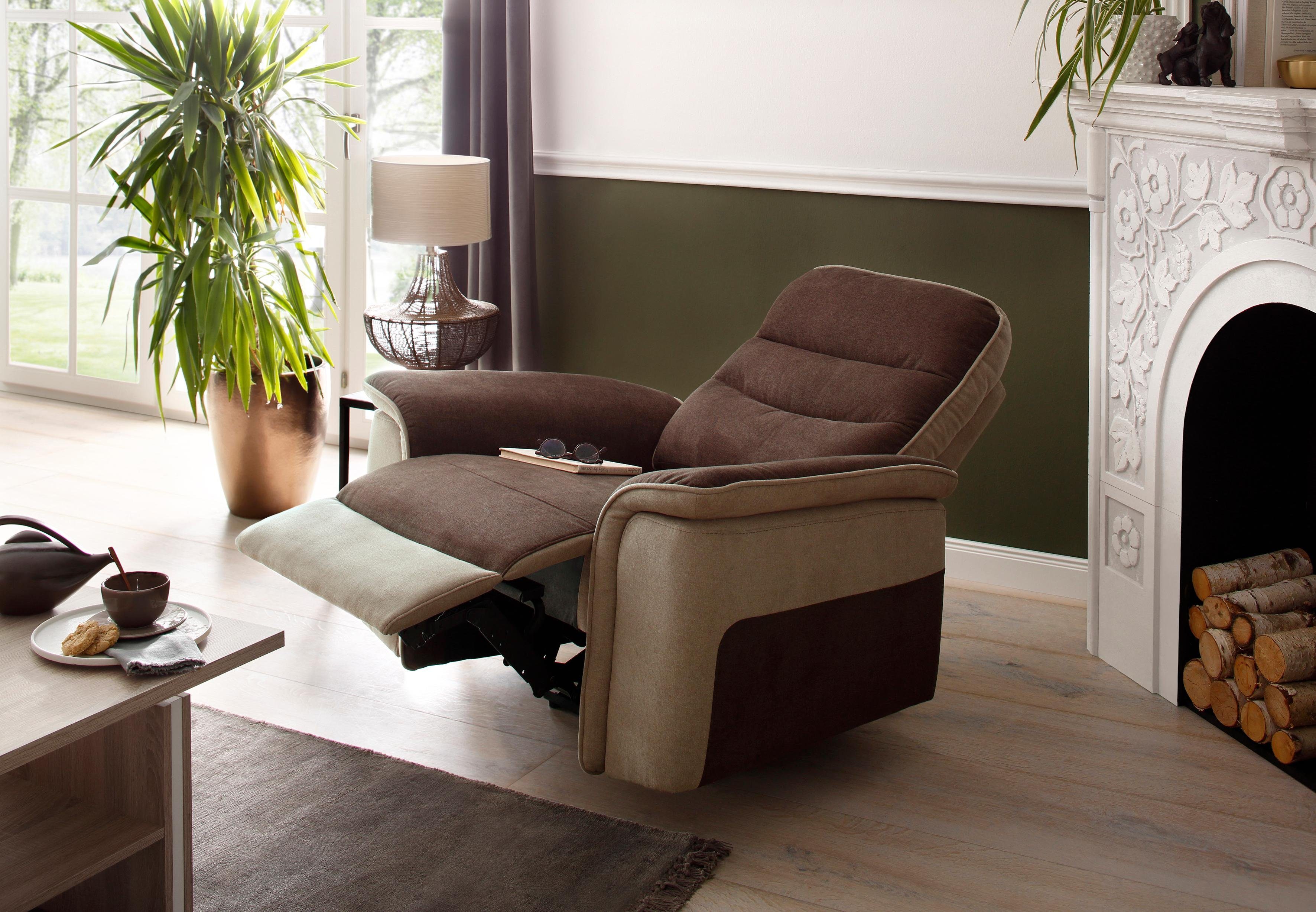 Home affaire Relaxfauteuil Maldini, TV-stoel met elektrische relaxfunctie en usb-stekkeraansluiting, breedte 109 cm