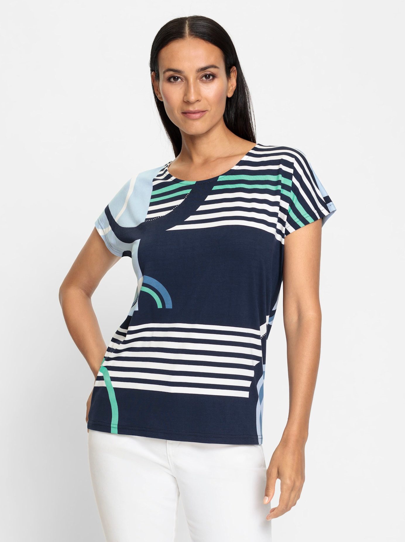 heine Shirt met korte mouwen Gedessineerd shirt (1-delig)