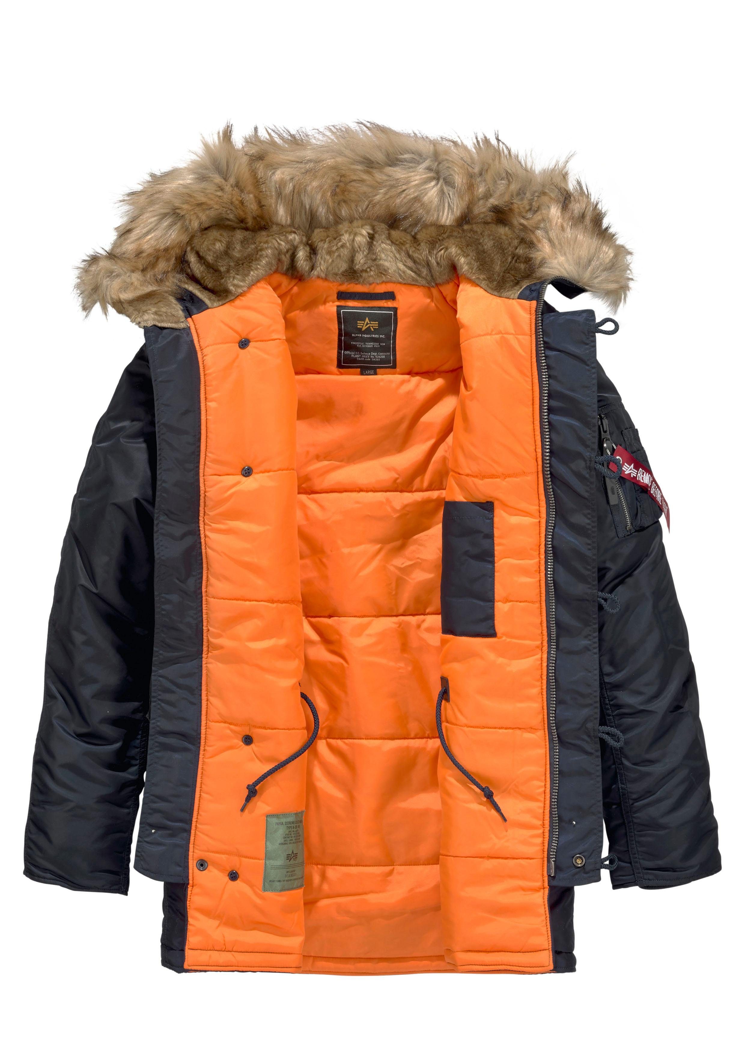 Alpha Industries Parka N3B VF 59 met afneembaar imitatiebontkraag