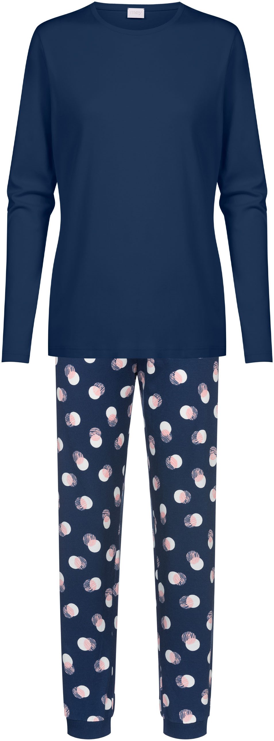 Mey Pyjama SCRIBBLED DOTS Gestippelde broek met boorden (2-delig)