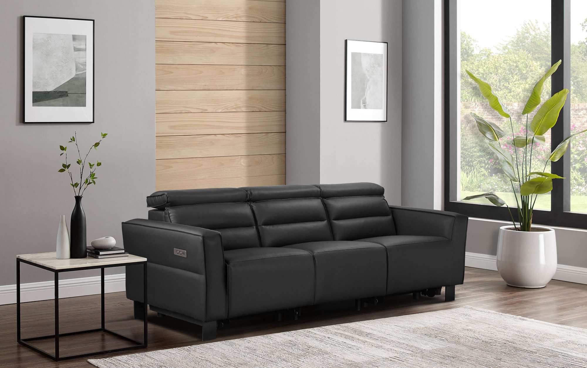 Places of Style 3-zitsbank Carpari, 224 cm, handmatige of elektrische relaxfunctie in 2 zitplaatsen