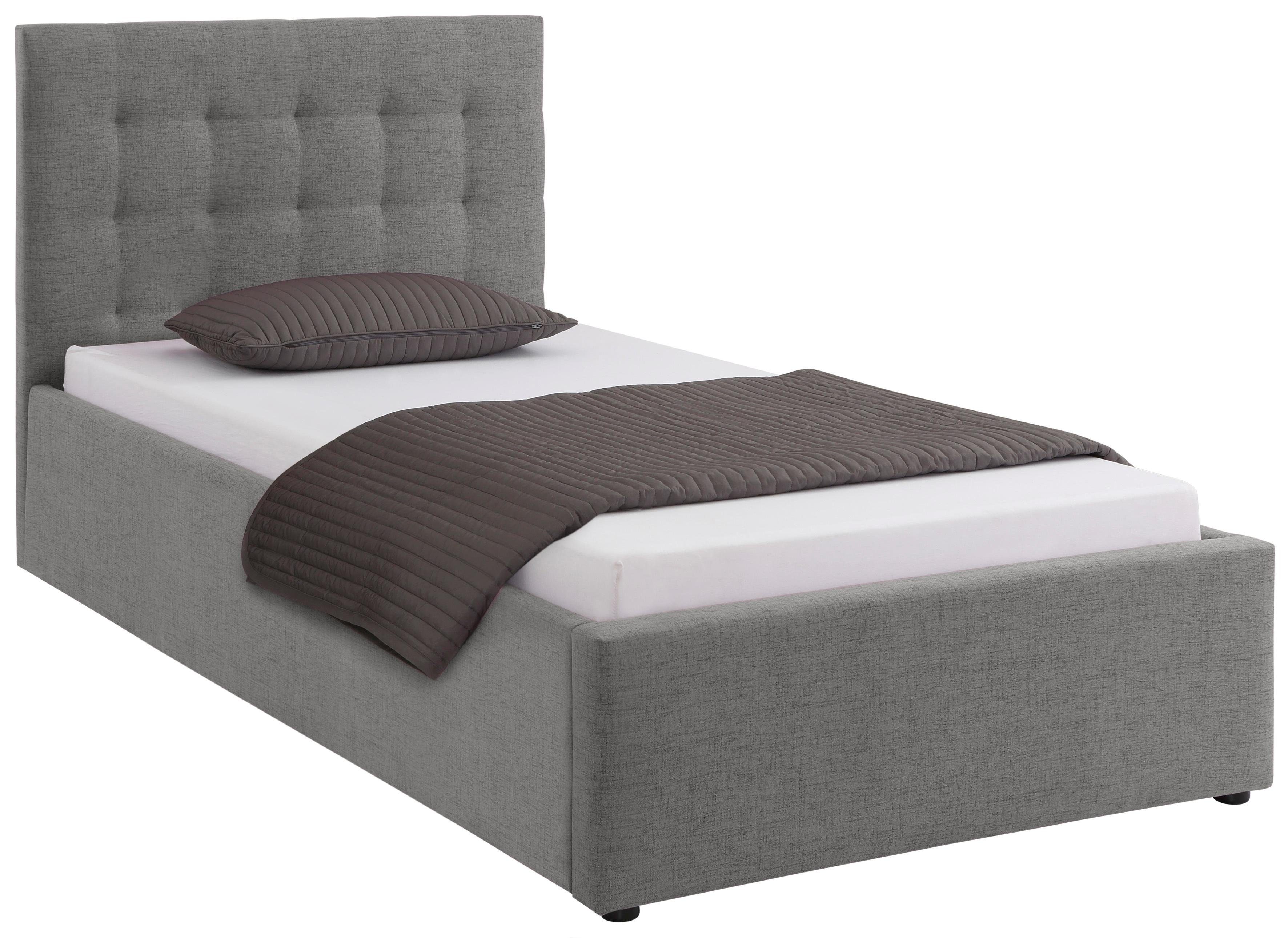 Home affaire Gestoffeerd bed Hamar, knoopstiksels in het hoofdeinde, tot 250 KG belastbaar