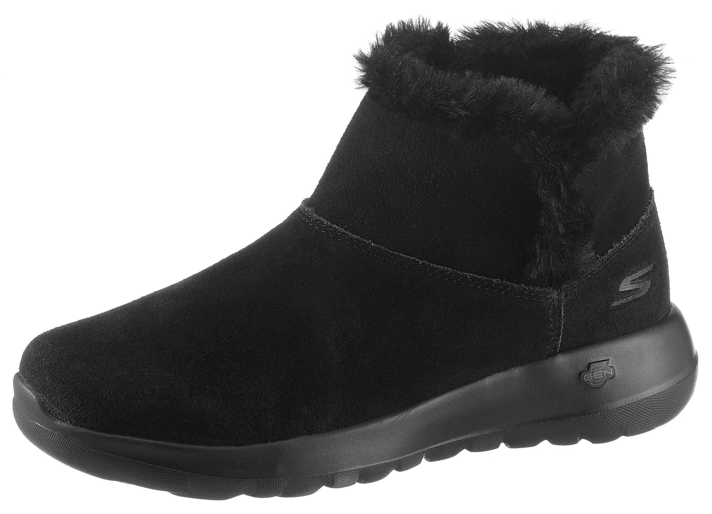 Skechers Winterlaarzen On the Go Joy - Bundle Up Sneeuwlaarzen met faux-bont afwerking dames winterlaarsjes maat 41 zwart