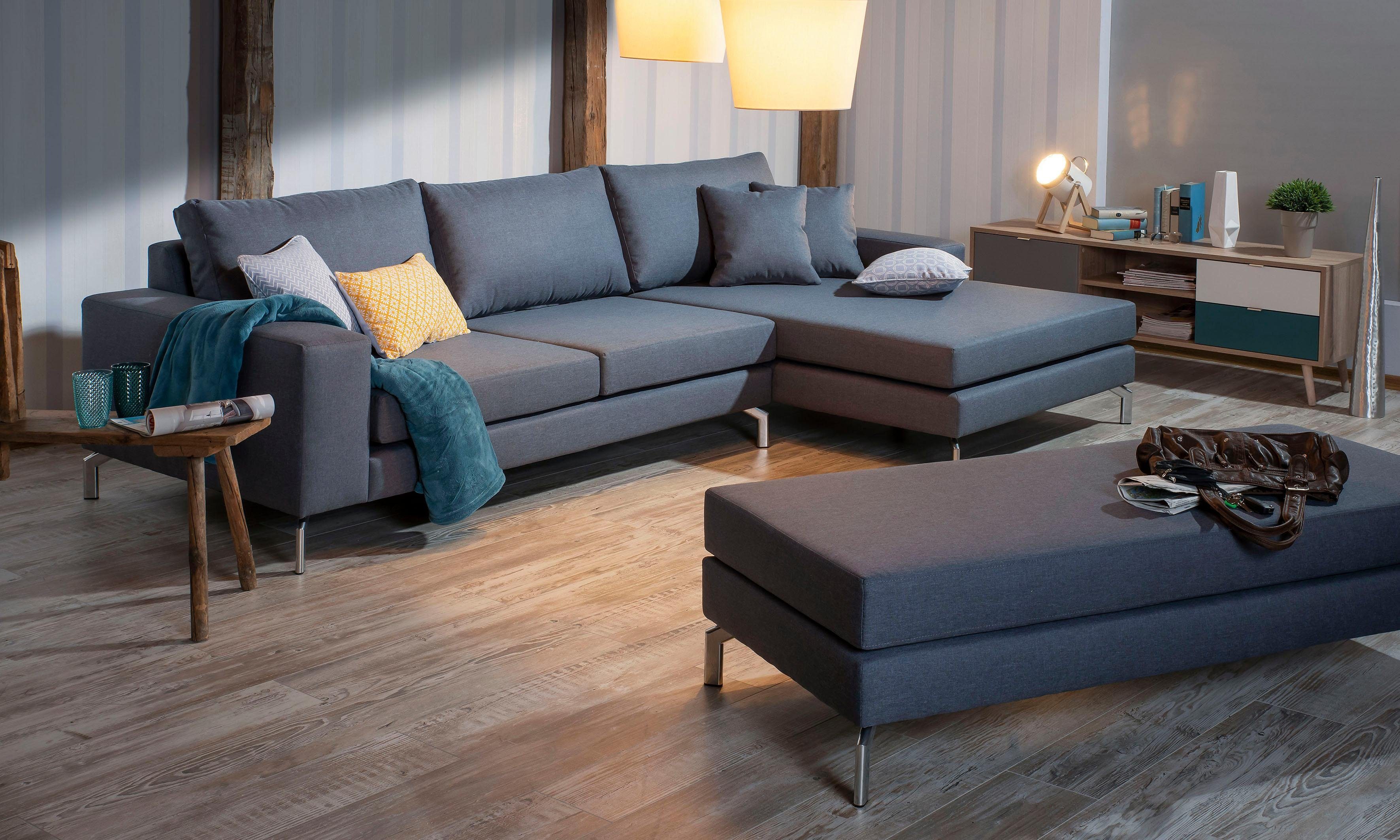 Max Winzer® Hoekbank Flori met longchair links of rechts, inclusief sierkussen