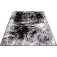 carpet city vloerkleed timeless 7690 vloerkleed met een vlakke pool, woonkamer zwart