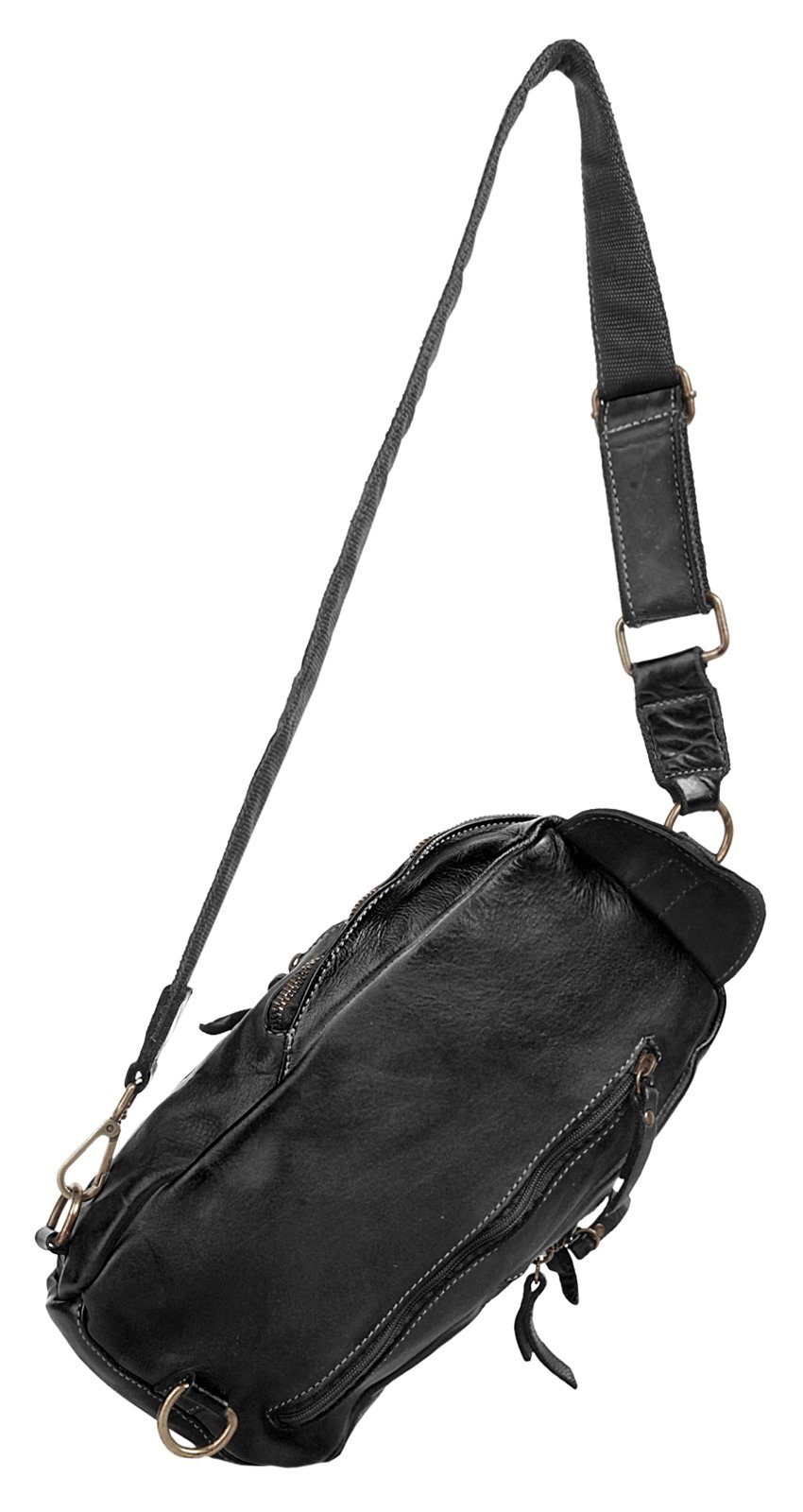 X-Zone Schoudertas echt leer, made in italy