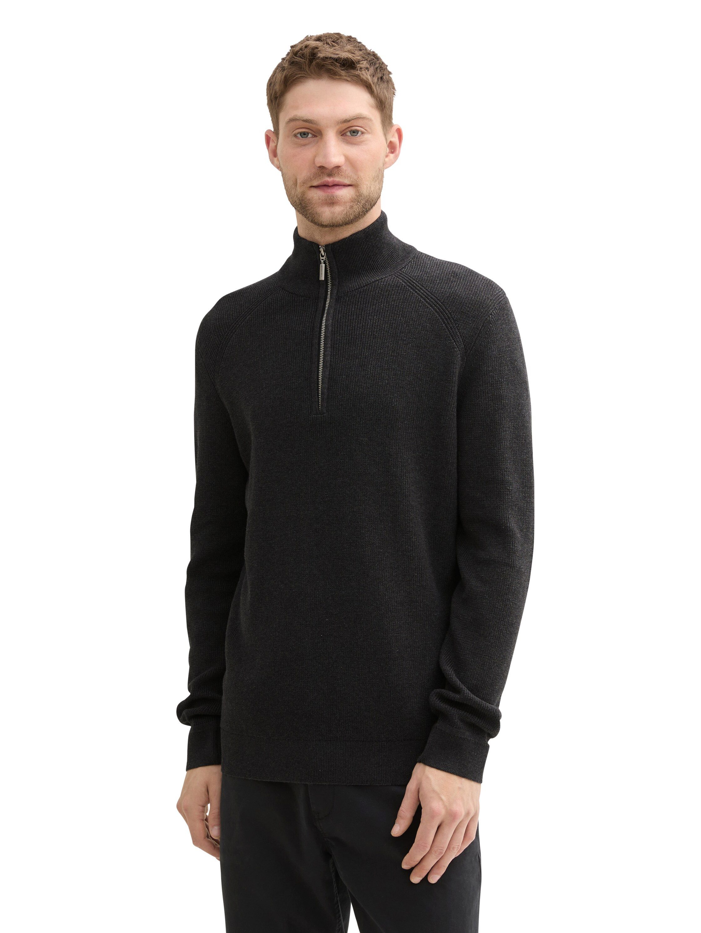 Tom Tailor Regular fit gebreide schipperstrui Gestructureerde gebreide schipperstrui