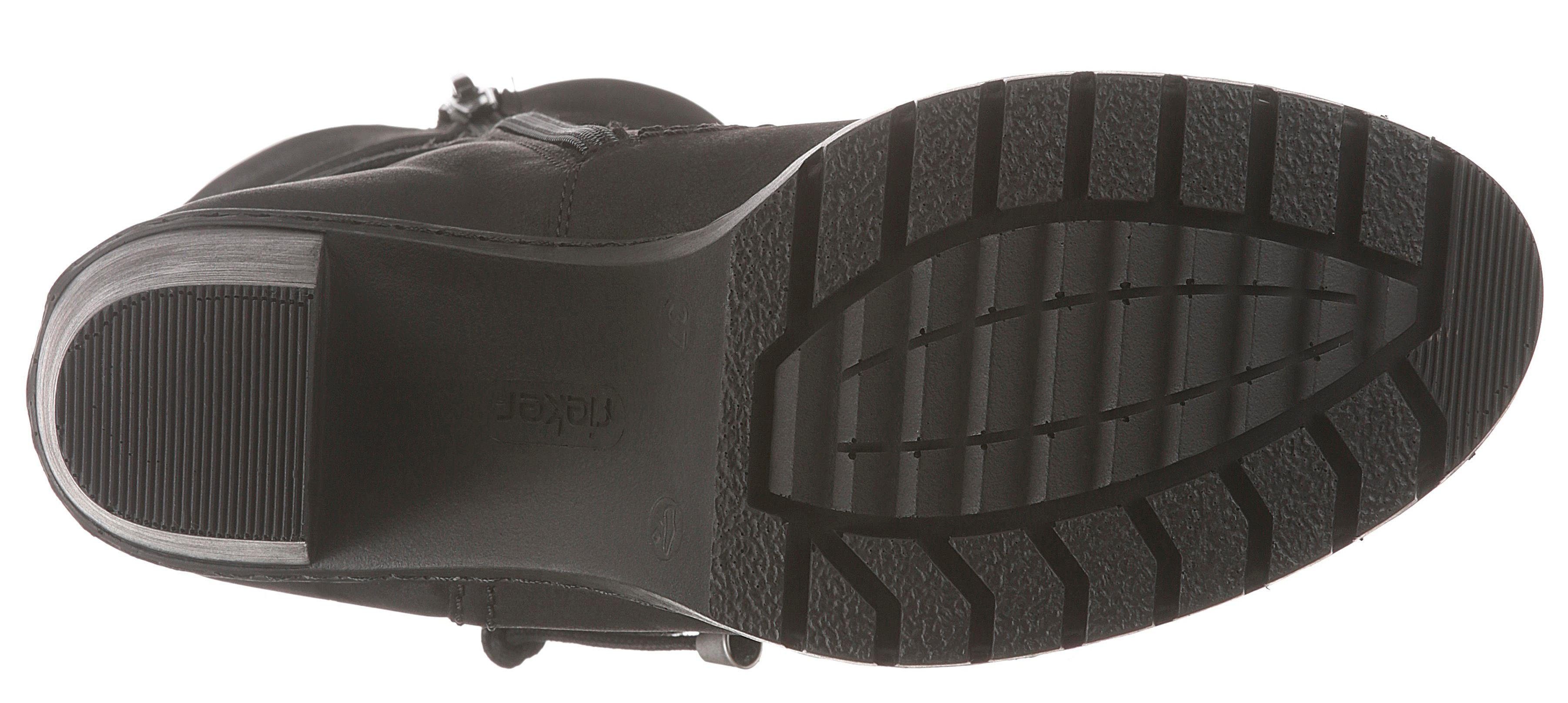 Rieker Winterlaarsjes , boots, trechterhak, warme voering, met geraffineerde schacht