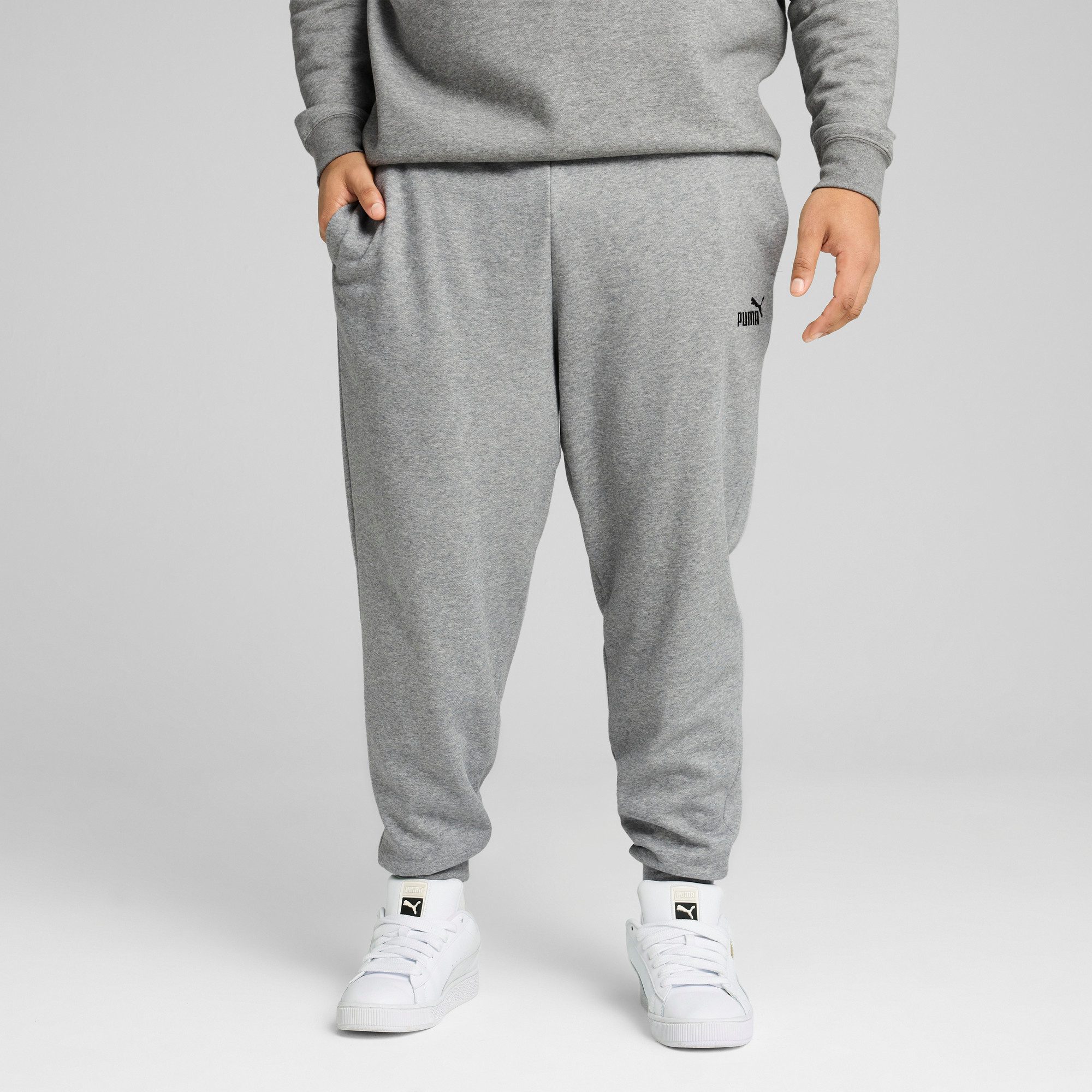 PUMA Trainingsbroek ESS NO. 1 LOGO SWEATPANTS FL CL heren fitness maat S grijs