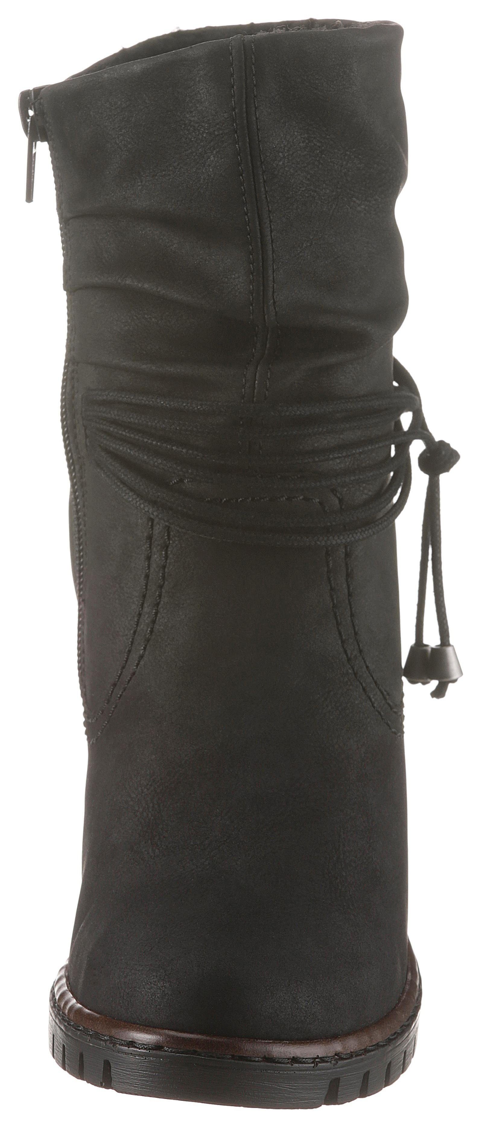 Rieker Winterlaarsjes , boots, trechterhak, warme voering, met geraffineerde schacht