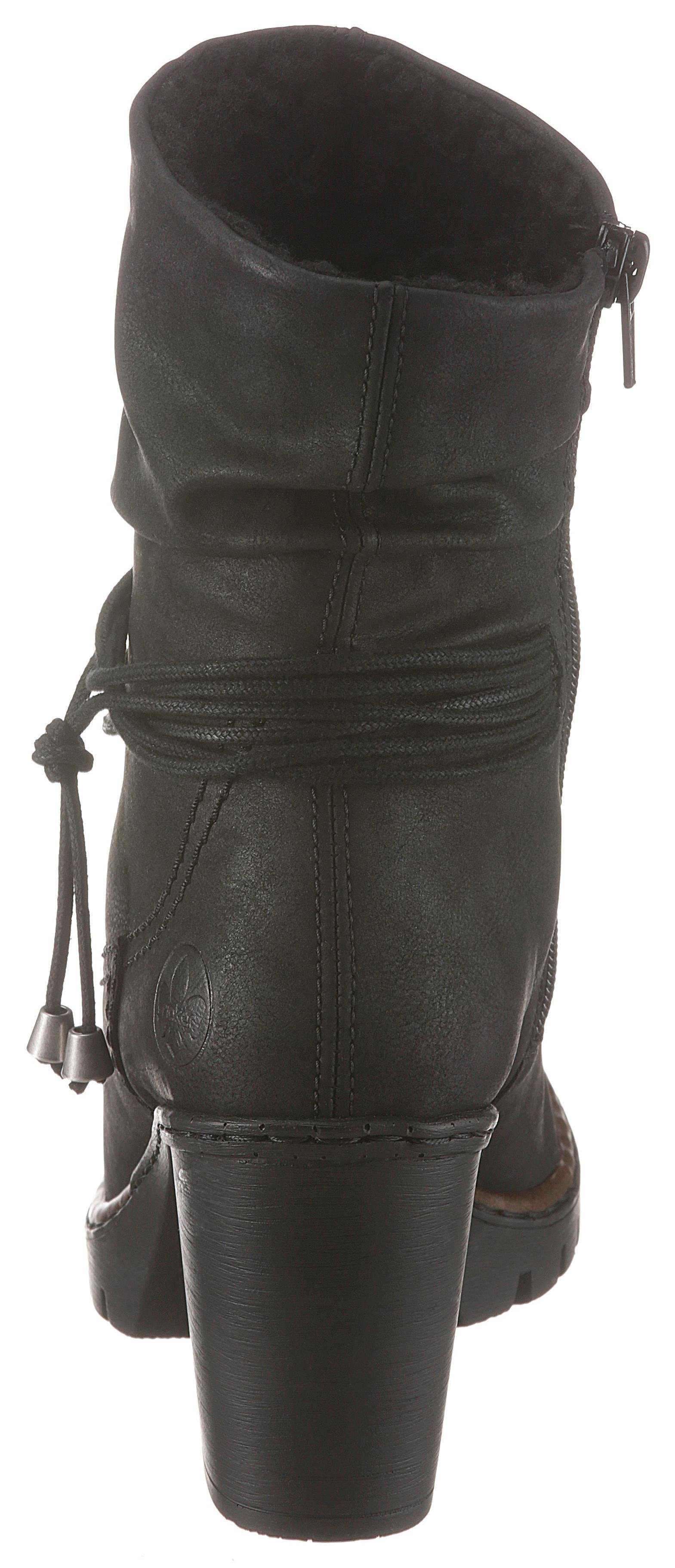 Rieker Winterlaarsjes , boots, trechterhak, warme voering, met geraffineerde schacht