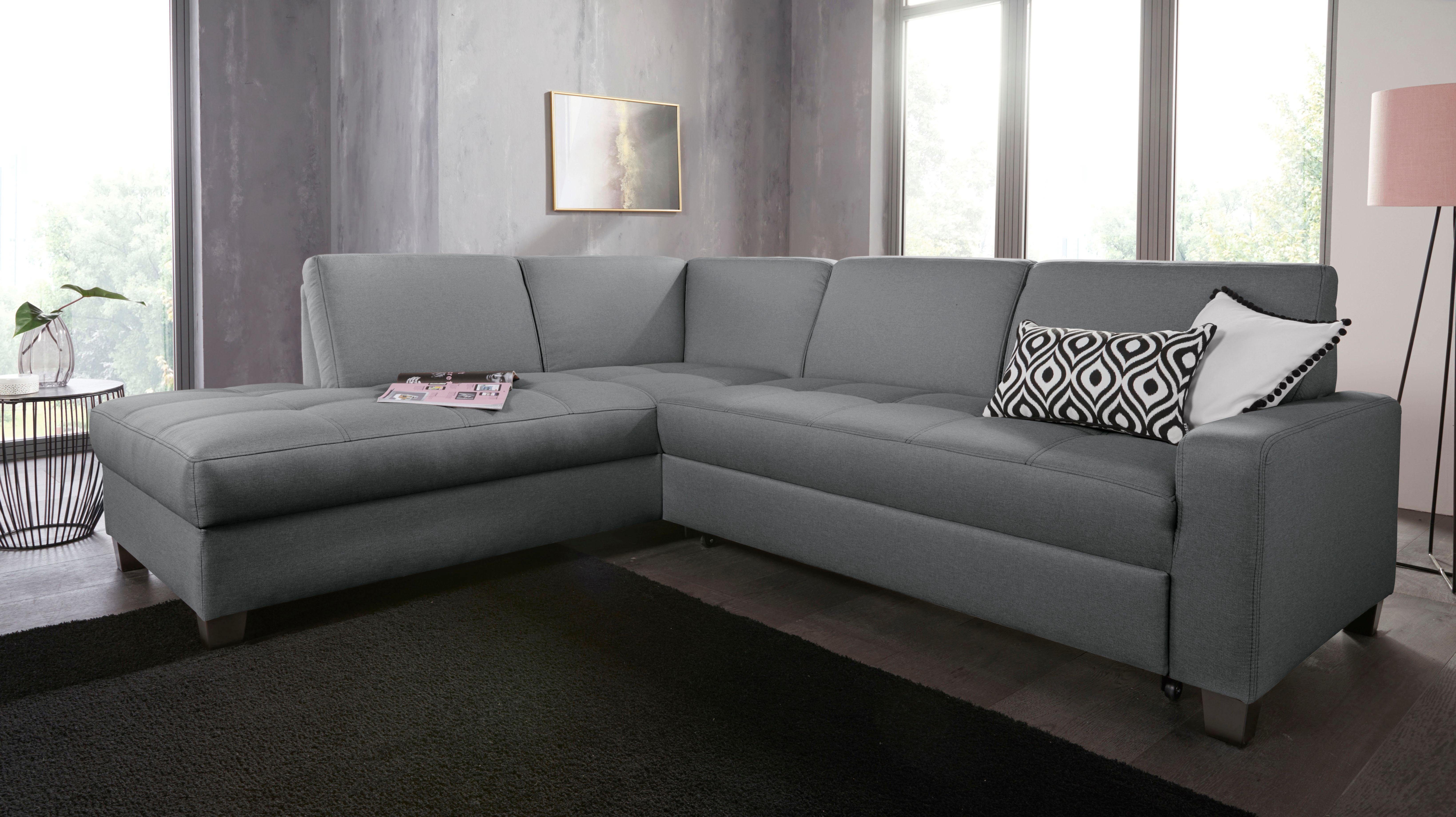 DOMO collection Hoekbank Florentina tijdloos en elegant, zitnaden als designelement, L-vorm