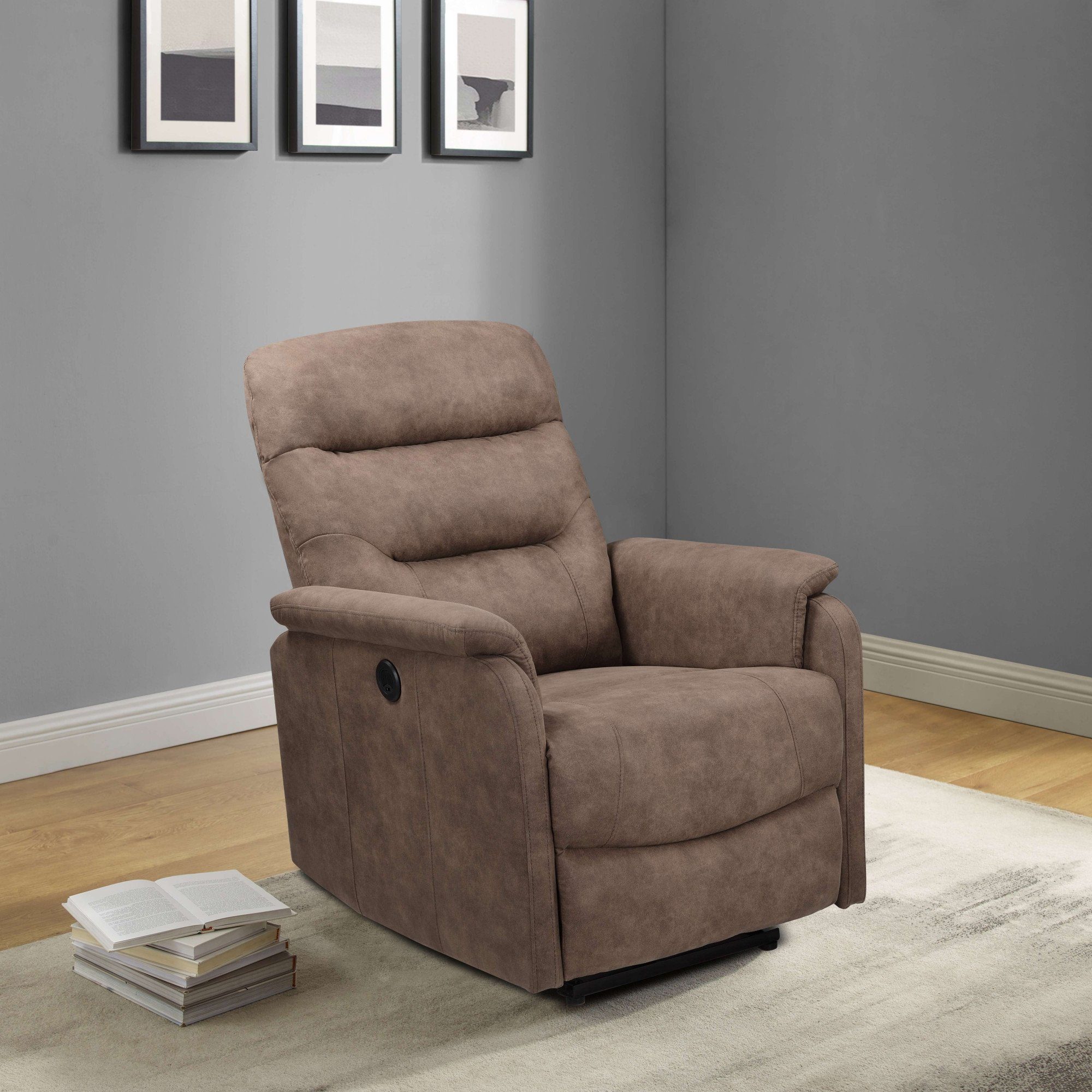 Home affaire Relaxfauteuil Coullon, tv-stoel met slaapfunctie