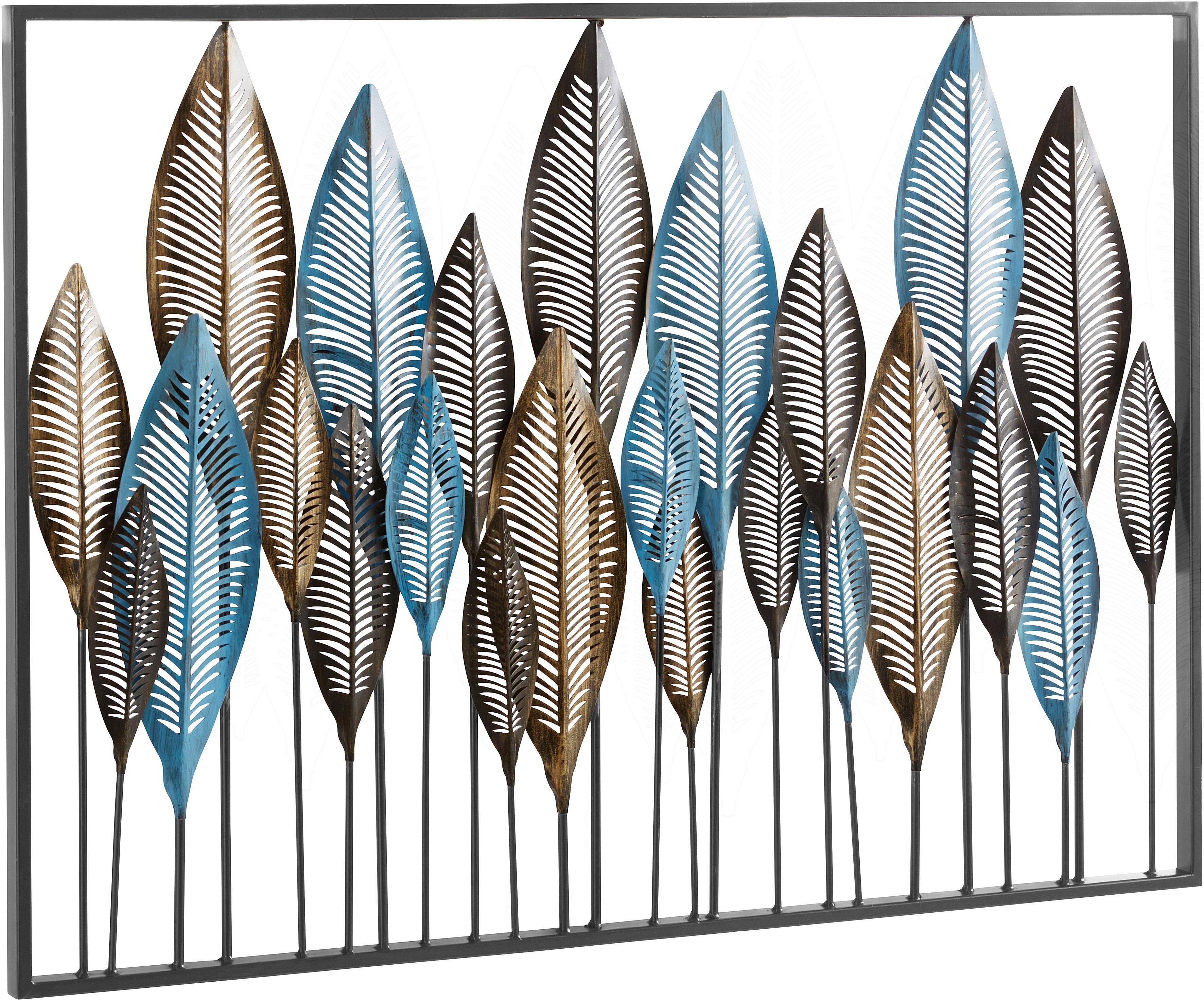 Home affaire Sierobject voor aan de wand Veer Wanddeco, wanddecoratie, van metaal, motief veren, woonkamer