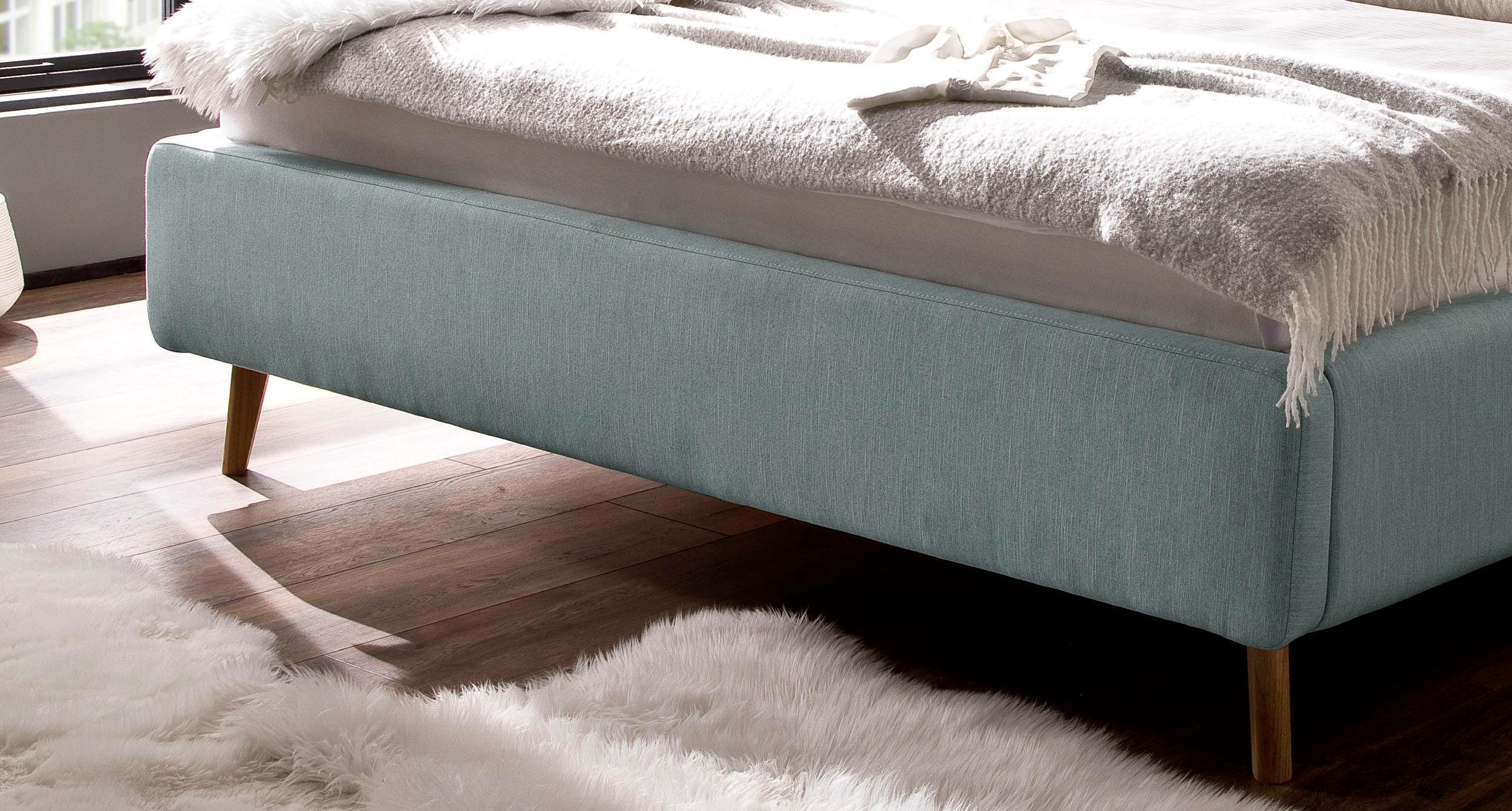 meise.möbel Gestoffeerd bed Lotte met lattenbodem en bedkist