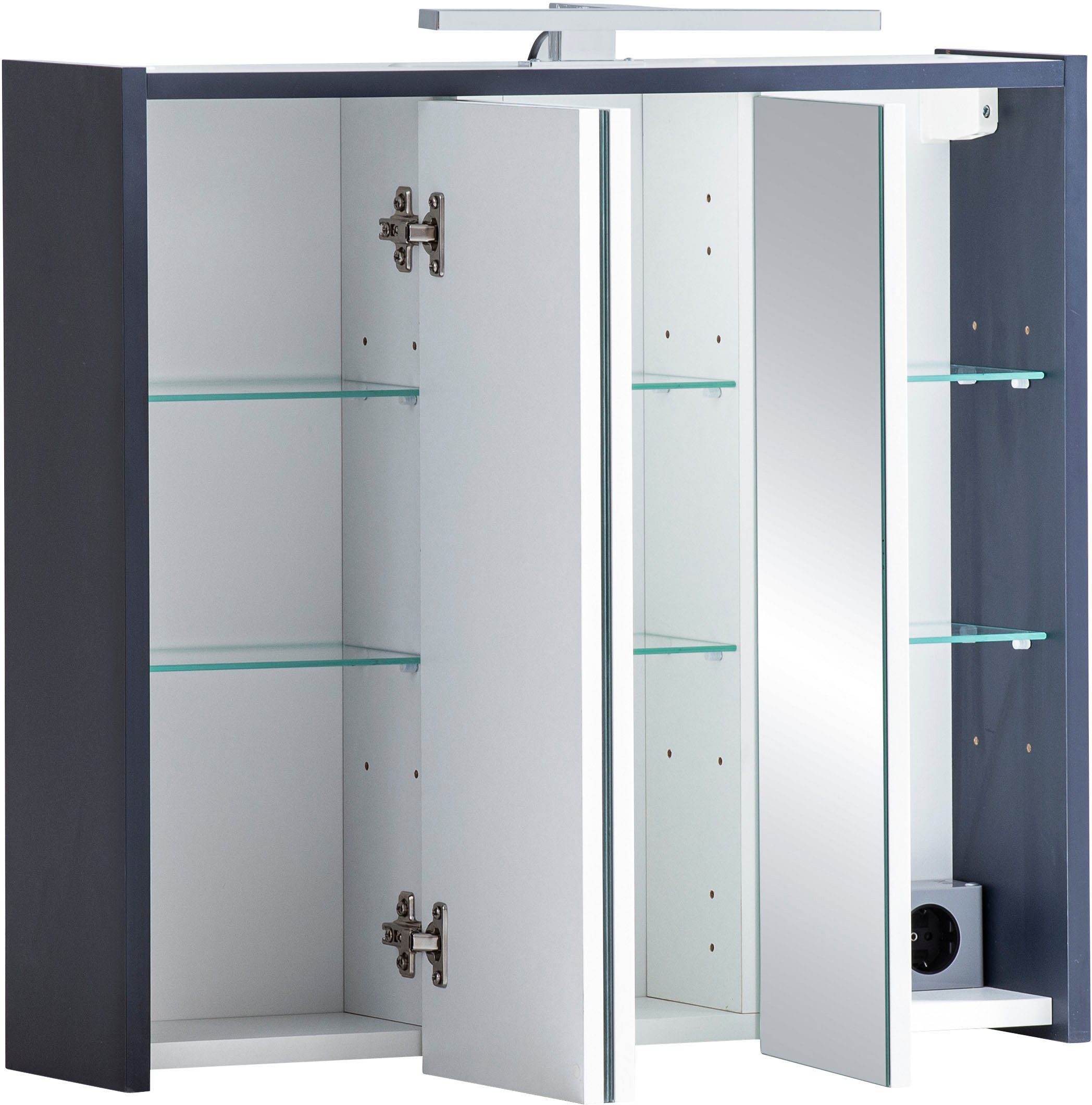 Schildmeyer Spiegelkast Lovis, breedte 65 cm Met LED-lamp en schakel-/stopcontact eenheid