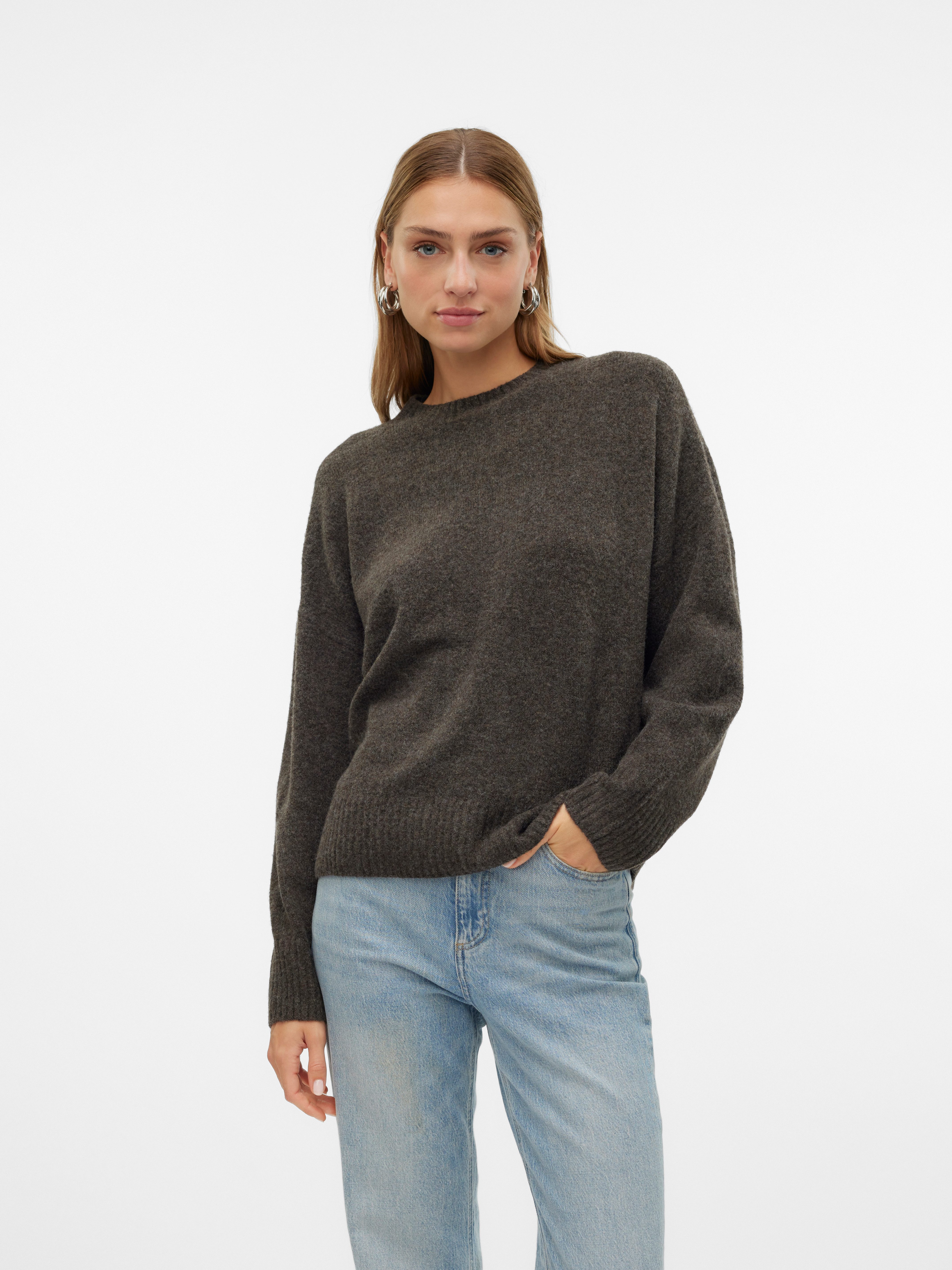 Vero Moda Gebreide trui VMBOOM LS O-NECK PULLOVER GA NOOS