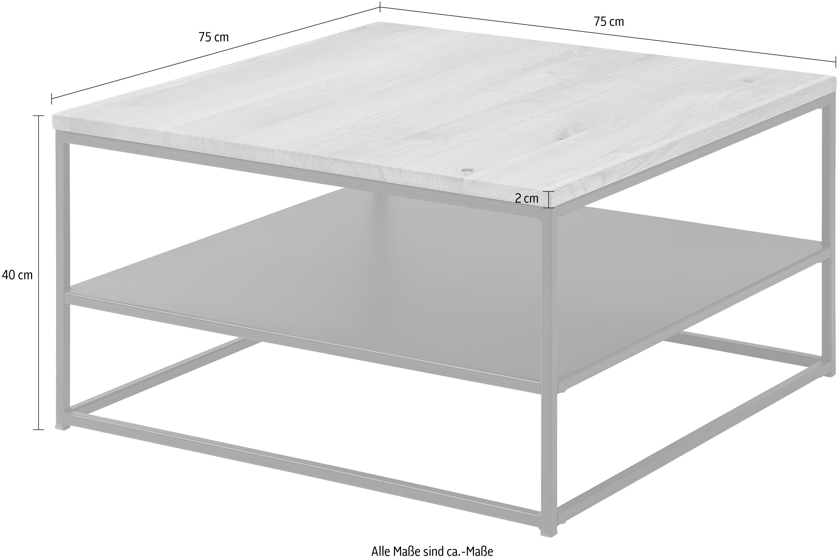 Stolkom Salontafel Tilda salontafel massief hout in industriële stijl BxHxD 75x40x75 cm
