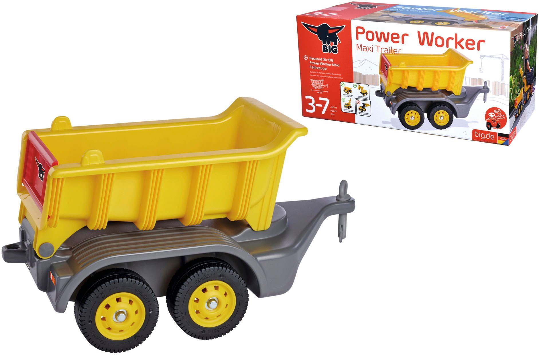 BIG Kindervoertuig-aanhanger BIG Power Worker Maxi Trailer