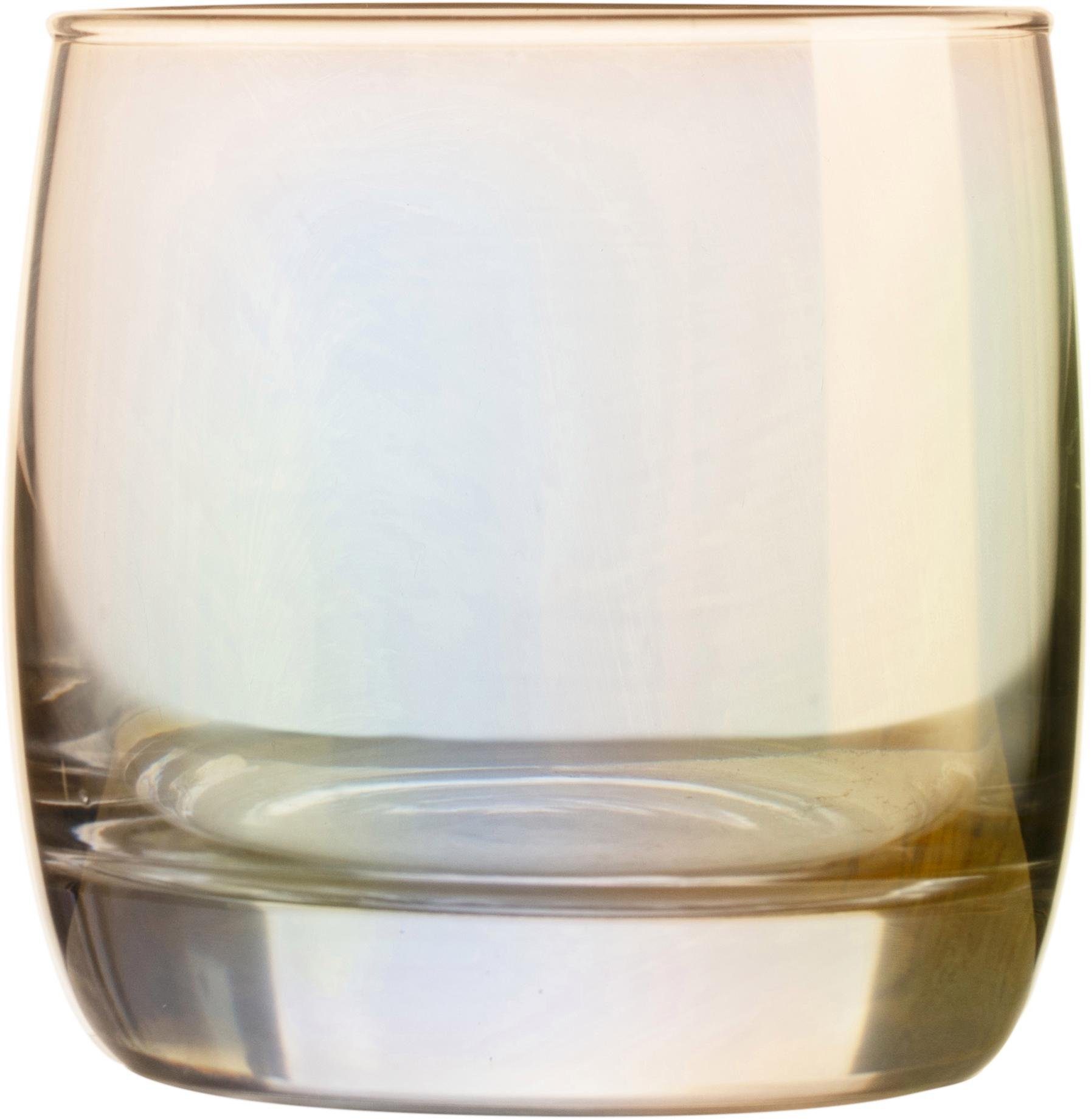 Luminarc Whiskyglas Drinkglas shiny Glazenset, in kleur gecoat, 4-delig (set, 4-delig)
