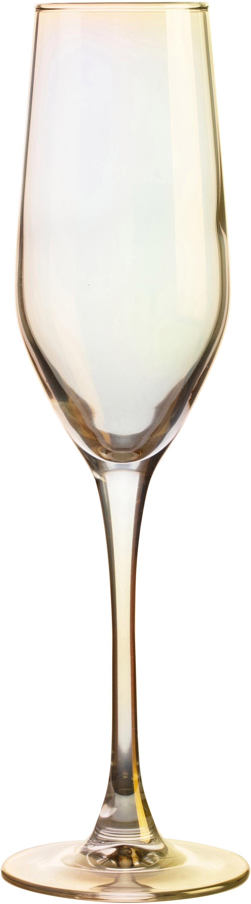Luminarc Champagneglas Shiny in kleur gecoat, 4-delig (set, 4-delig)
