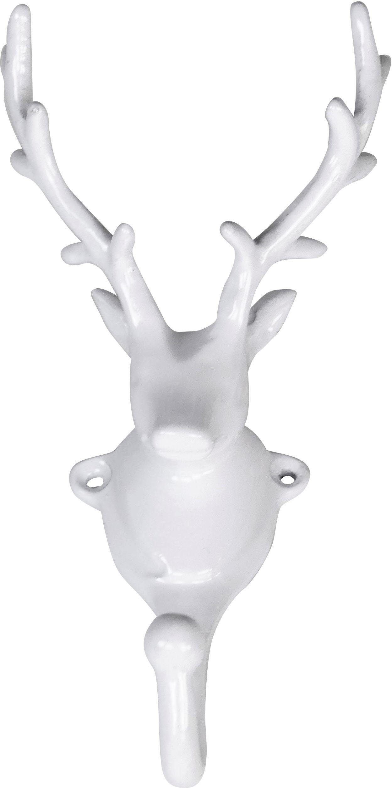 Home affaire Wandhaak Kapstok kapstokhaken set van 4 gewei in koperkleur hertengewei (set, 4 stuks)