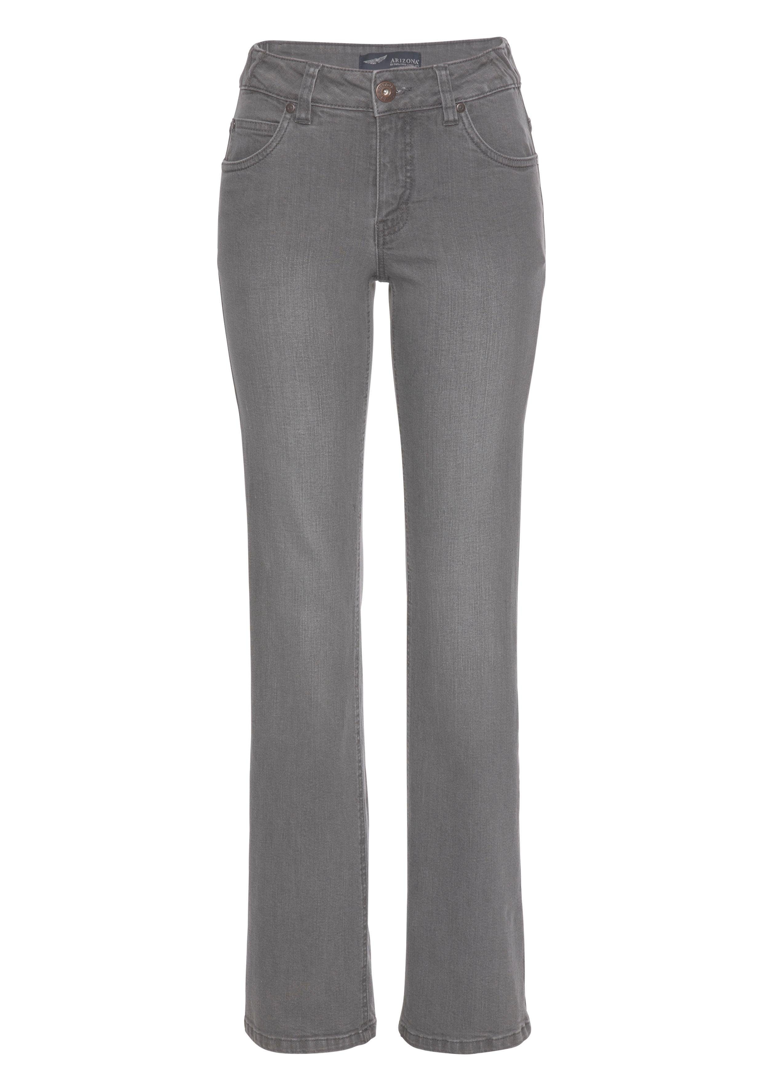 Arizona Bootcut jeans Tailleband met zij-elastiek inzet hoge taille, bootcut, met stretch, klassieke 5-pocket-stijl