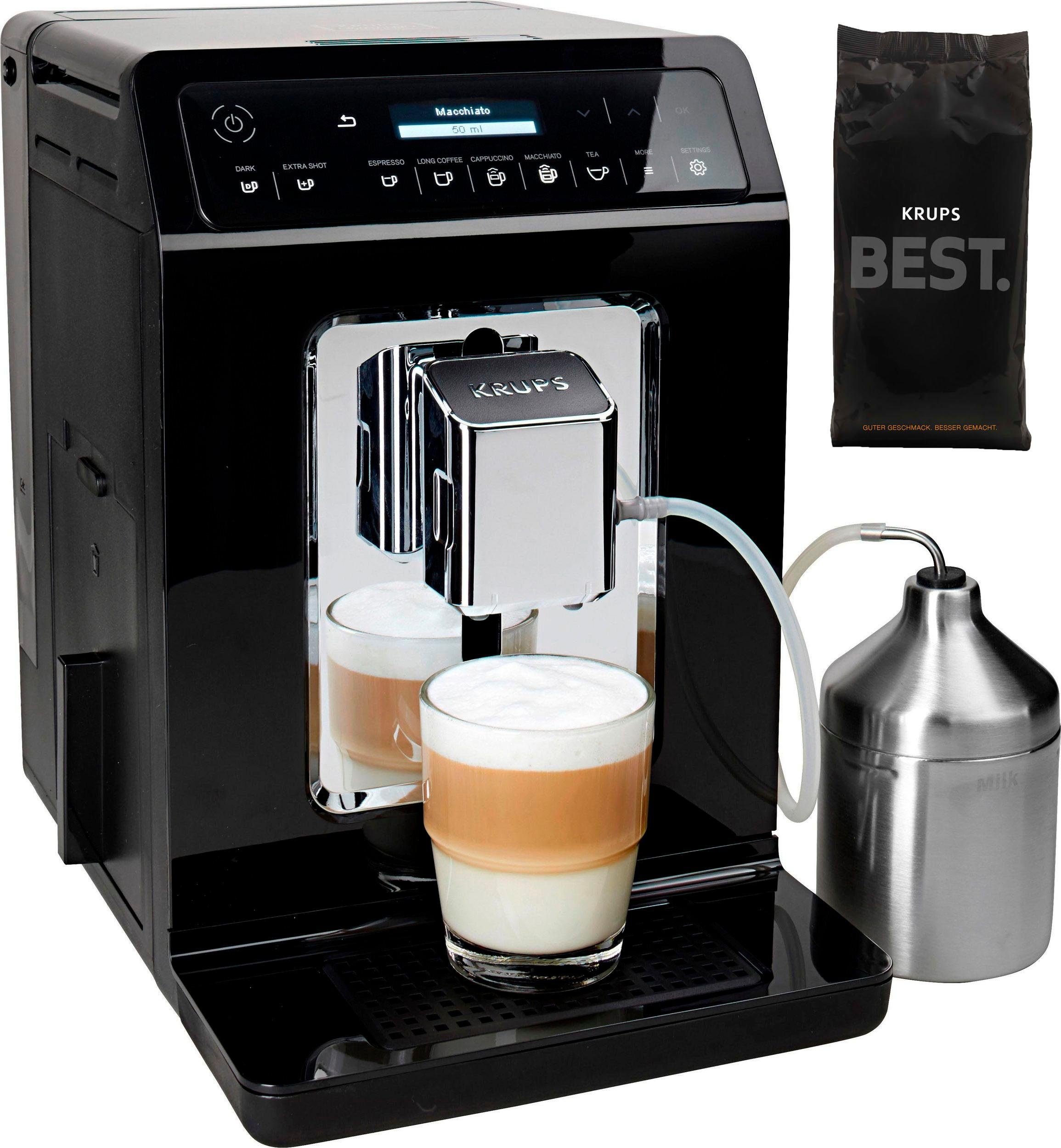 Krups Volautomatisch koffiezetapparaat EA8918 Evidence, OLED-display, 12 koffie- en 3 theevariaties, 2-kopjesfunctie volautomatische koffiemachines