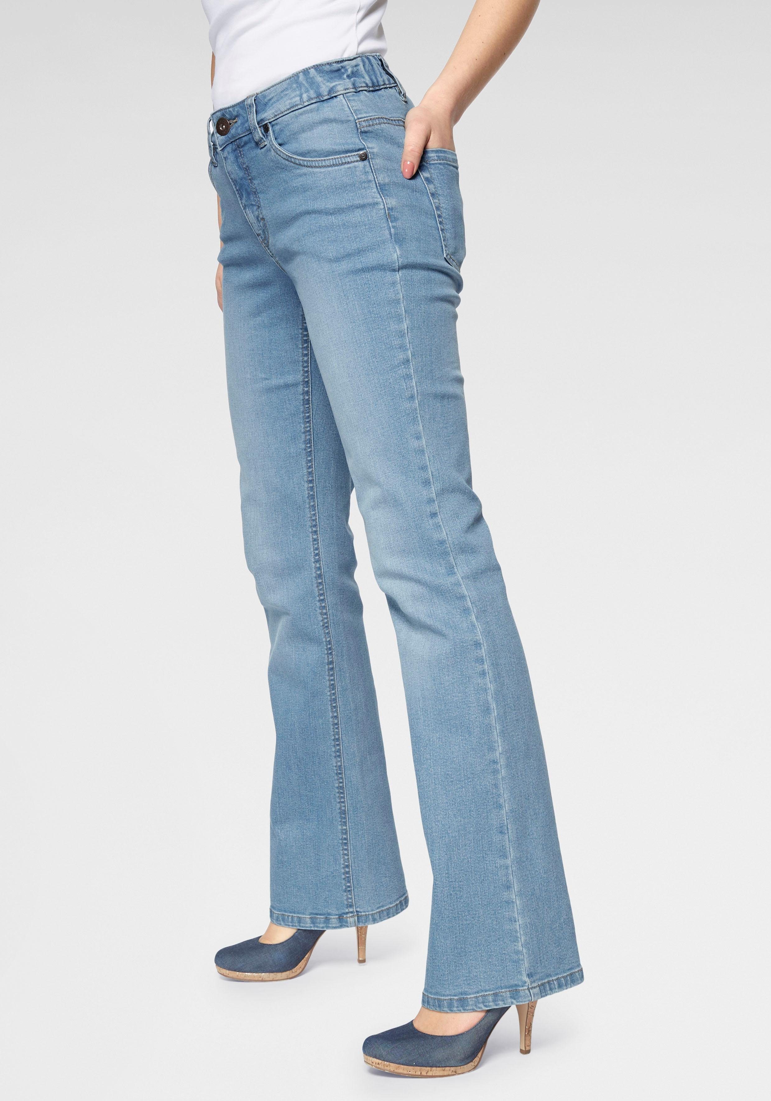 Arizona Bootcut jeans Svenja - band met opzij elastische inzet hoge taille, bootcut, met...