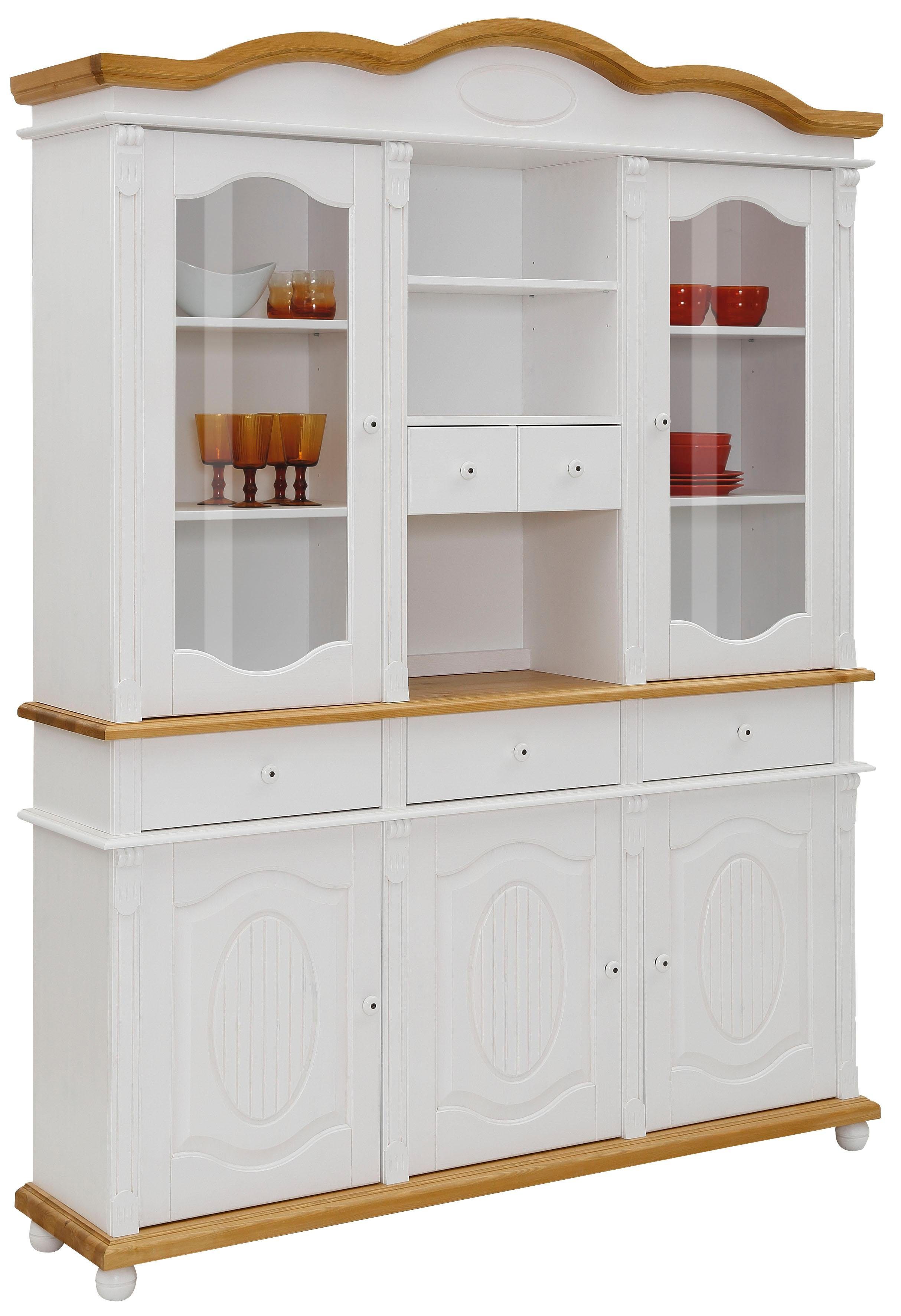 Home affaire Opzetkast Bavaria Breedte 165 cm, van massief grenen, FSC kastelementen wit