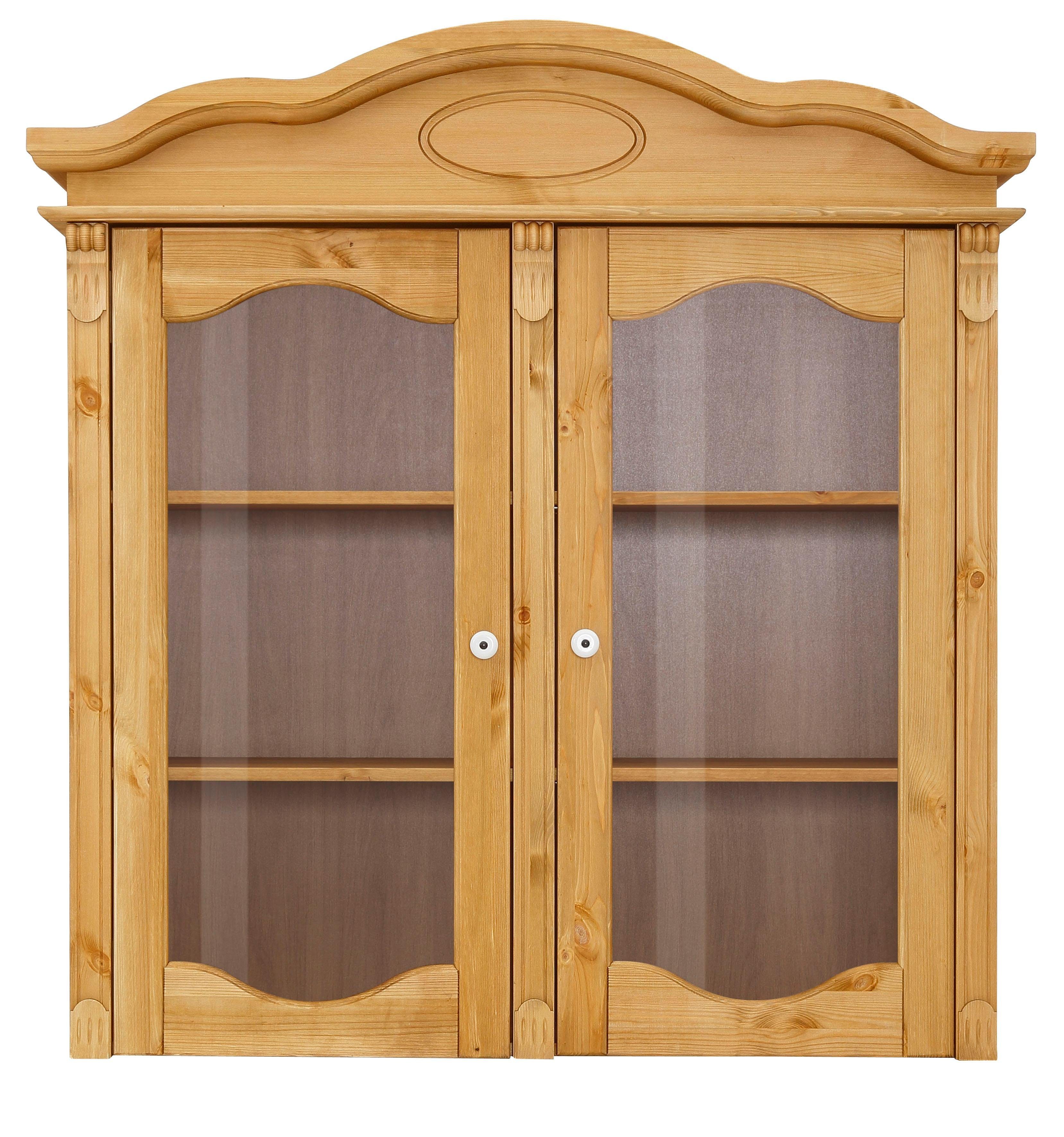 Home affaire Opzetkast TESSIN Vitrinekast, breedte 115 cm, van massief dennenhout, FSC®