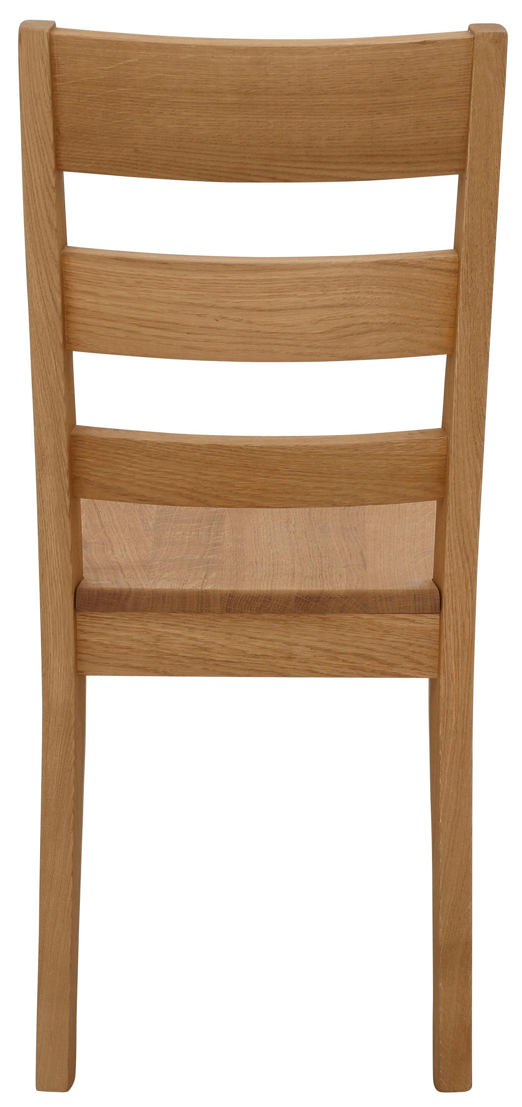 Home affaire Eetkamerstoel Paul Houten stoel van massief eiken (set, 2 stuks)