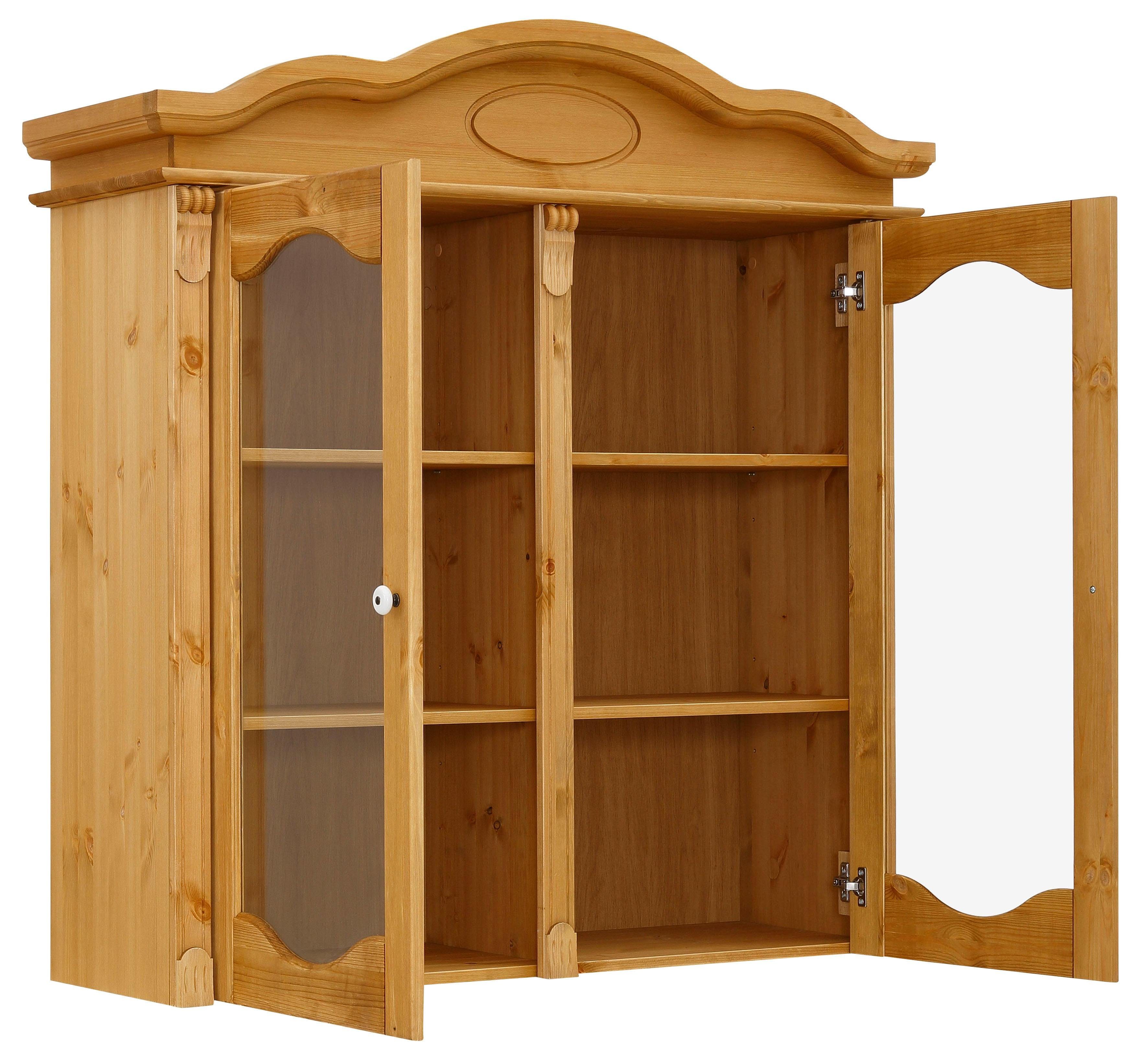 Home affaire Opzetkast TESSIN Vitrinekast, breedte 115 cm, van massief dennenhout, FSC®