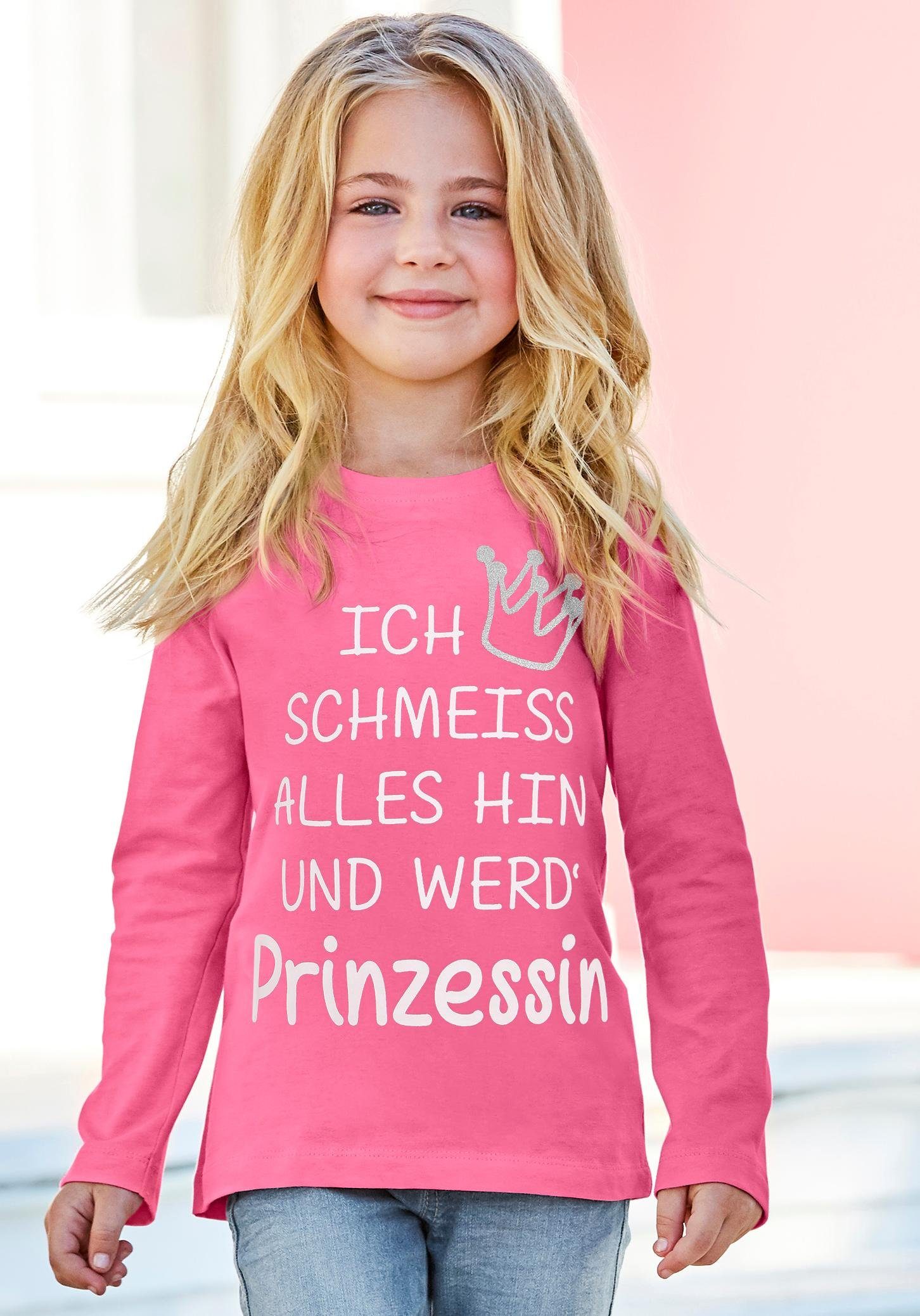 KIDSWORLD Shirt met lange mouwen Ich schmeiss alles hin und werd´ Prinzessin