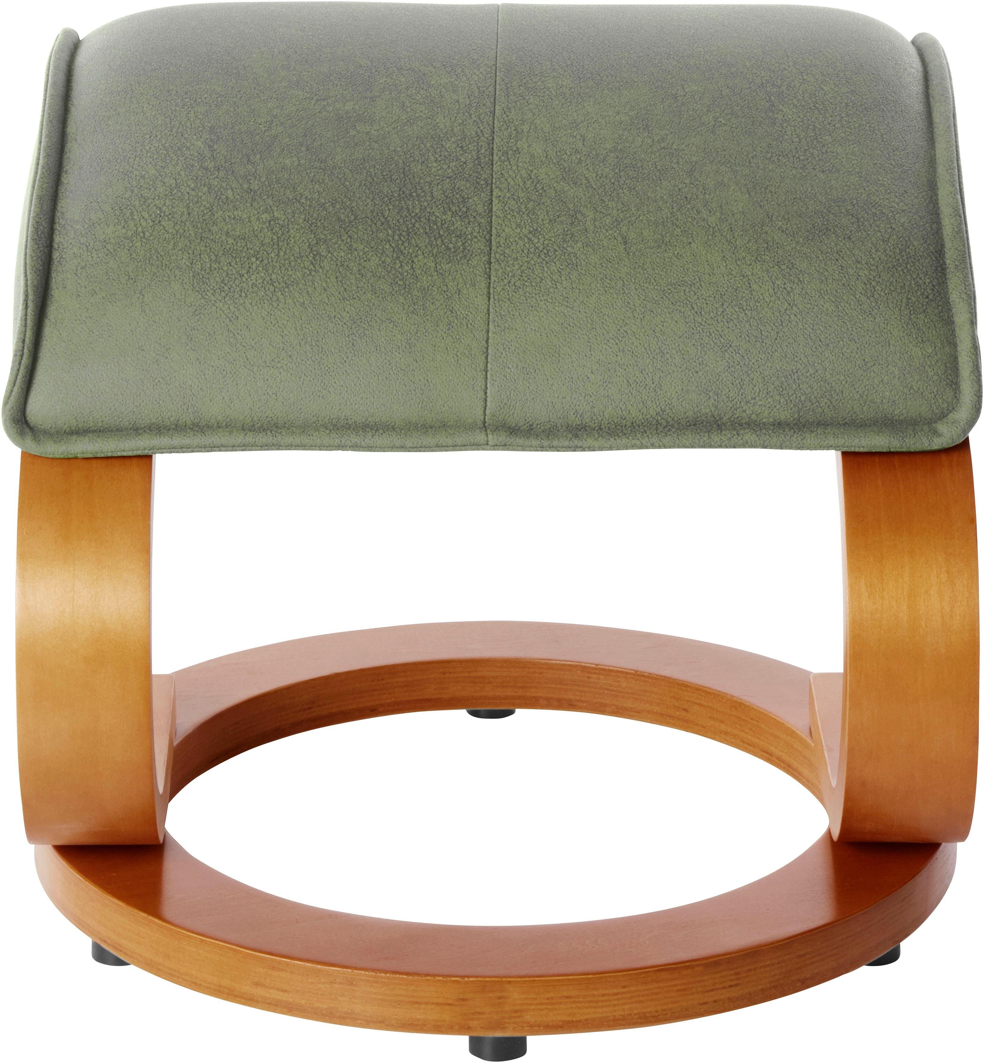 INOSIGN Relaxfauteuil Lille, TV-stoel, stoel met poef, woonkamer, Slaapfunctie, luxe microvezel bekleding en houten frame, zithoogte 46 cm
