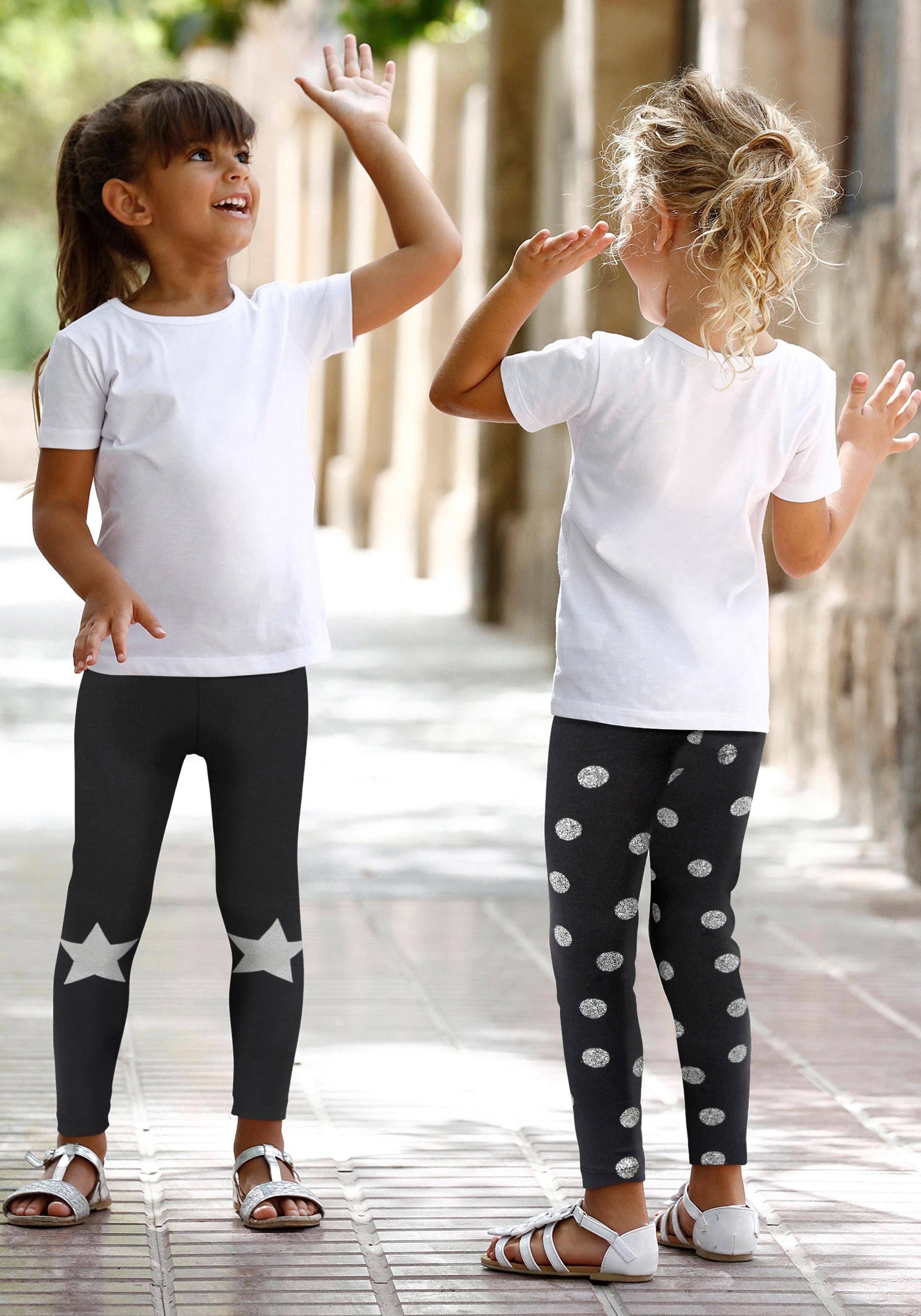 KIDSWORLD Legging 2-pack leggings, met sterrenprint (set, 2-delig)