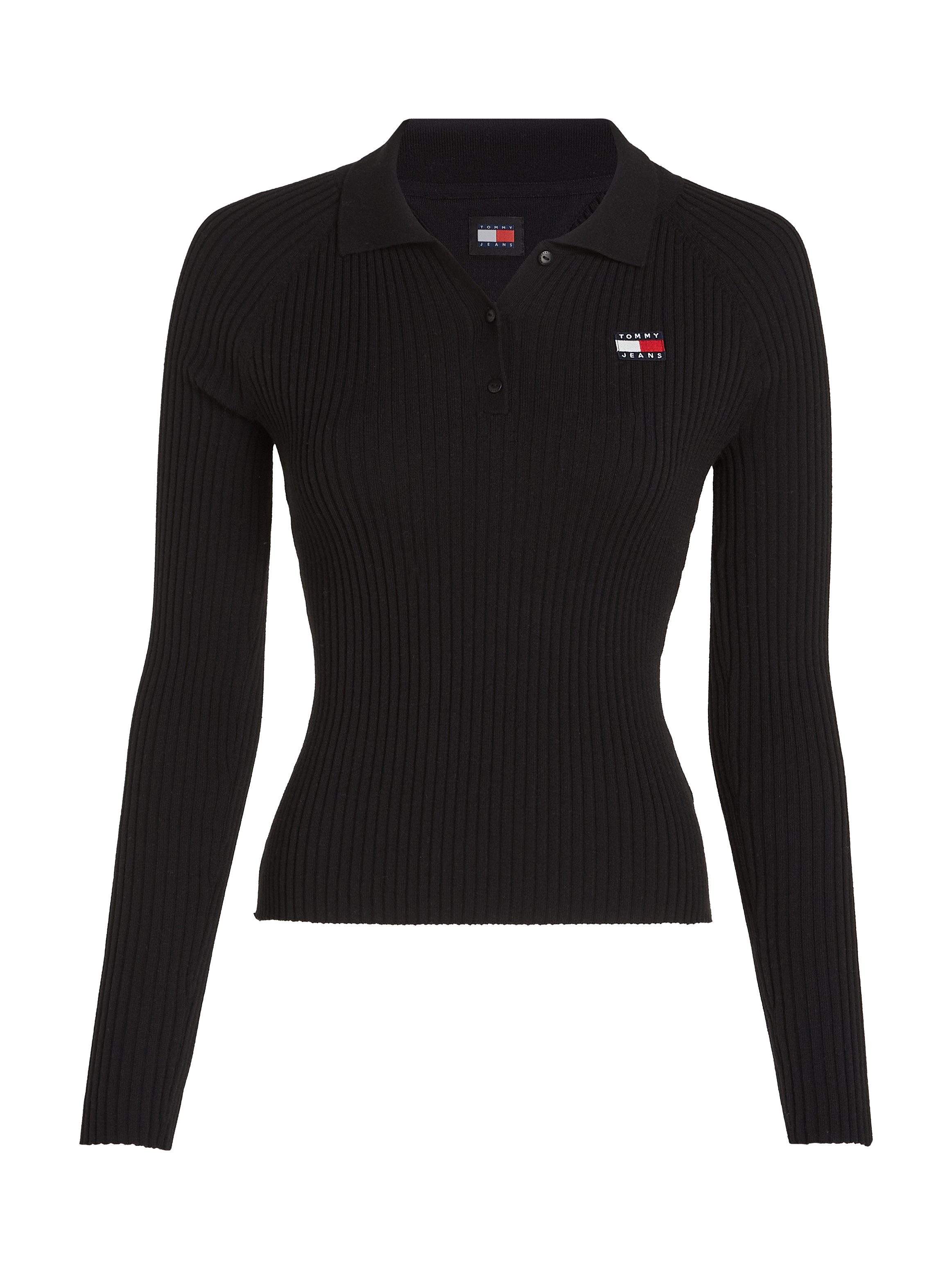 TOMMY JEANS Gebreide trui TJW COLLAR BADGE RIB SWEATER