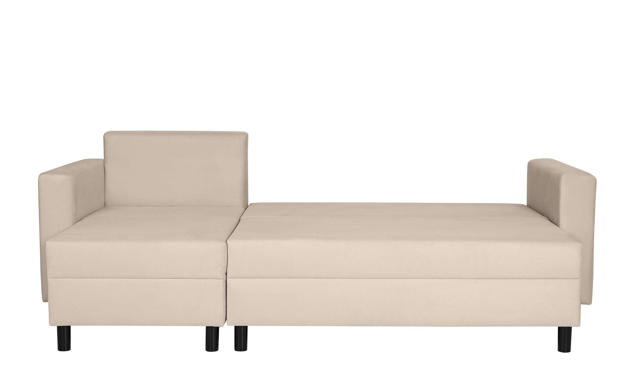 INOSIGN Hoekbank GLENOE slaapbank met bedlade, ottomane aan beide zijden te monteren L-vorm, afmetingen B/D/H: 230/135/84,5 cm, velvet & zachte structuur