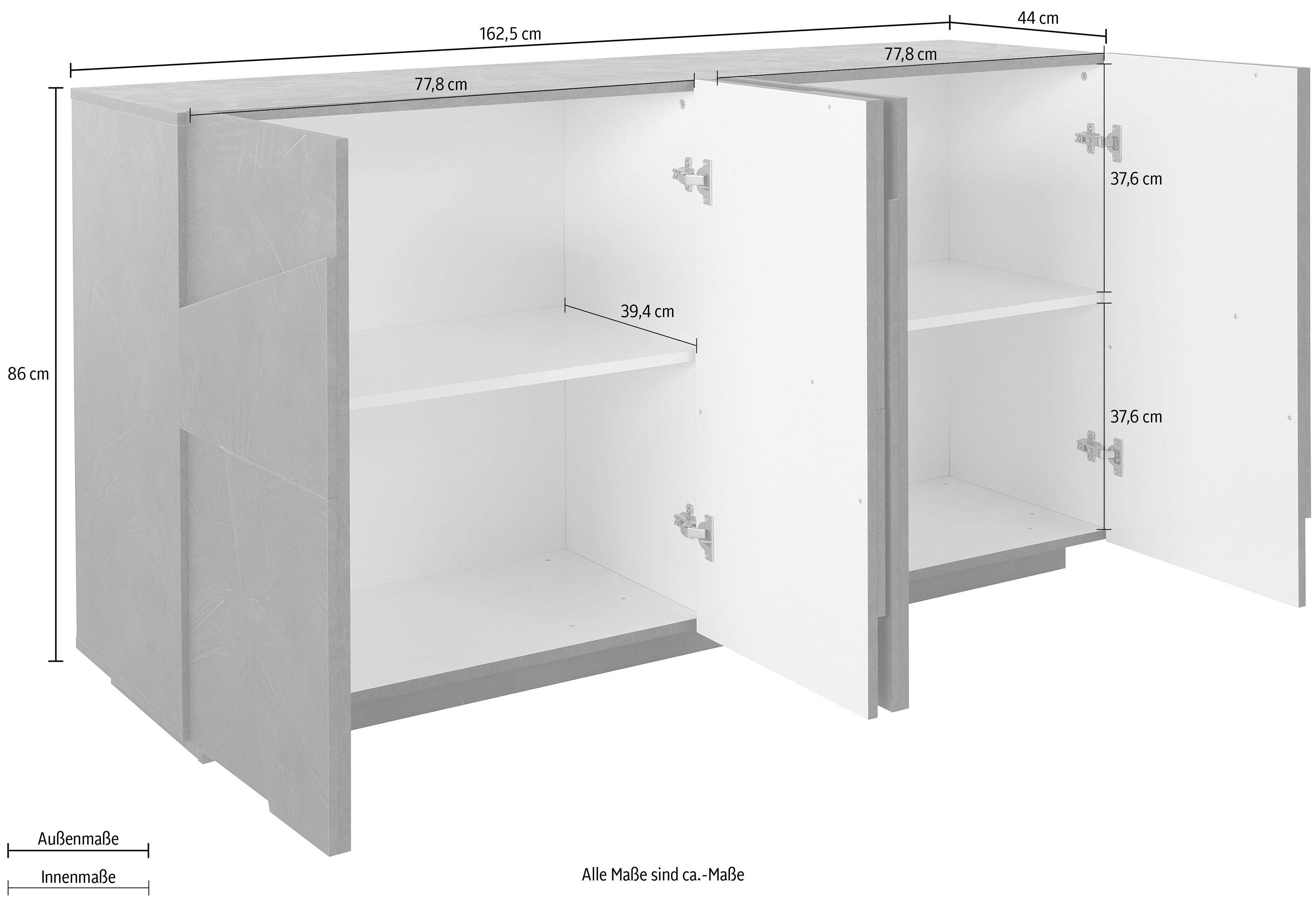 INOSIGN Dressoir Ping Breedte 162,5 cm
