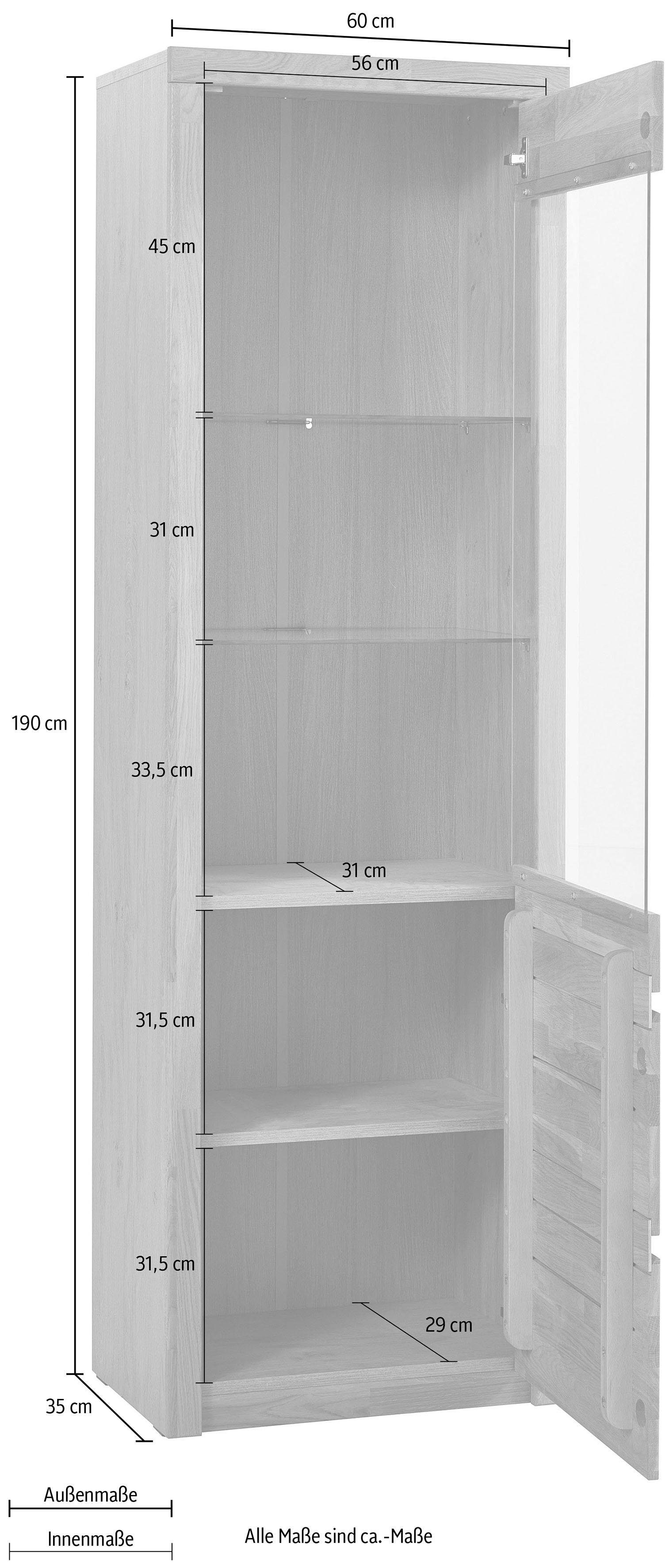Home affaire Vitrinekast Silkeborg Hoogte 190 cm