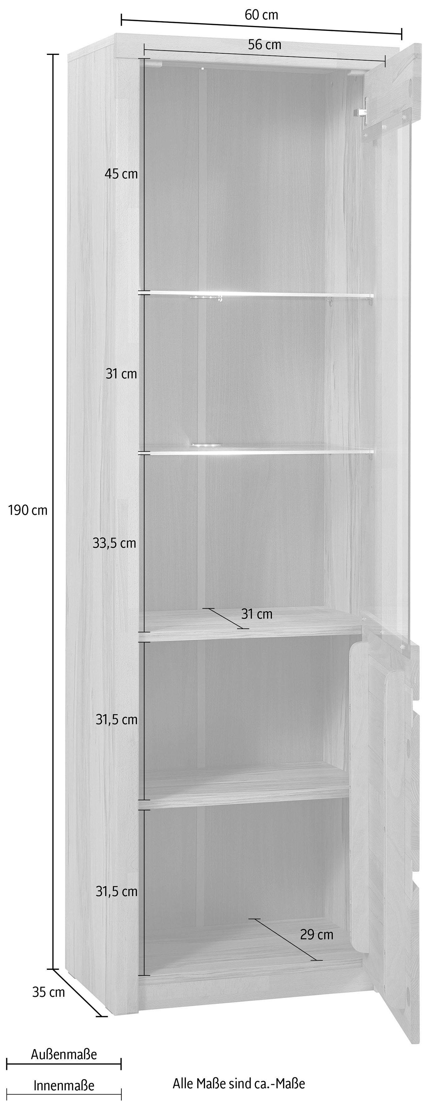 Home affaire Vitrinekast Silkeborg Hoogte 190 cm