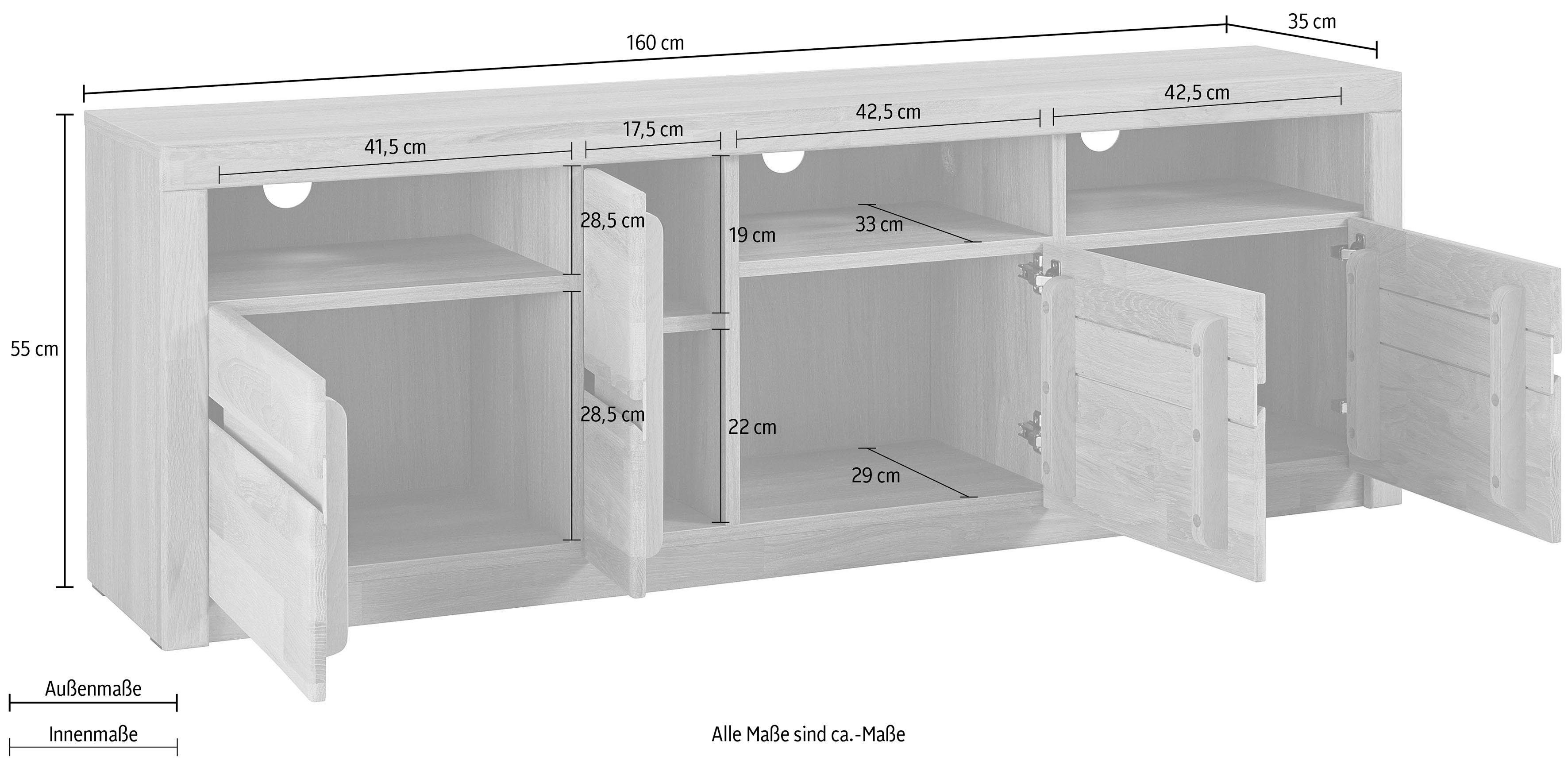Home affaire Tv-meubel Silkeborg Breedte 160 cm