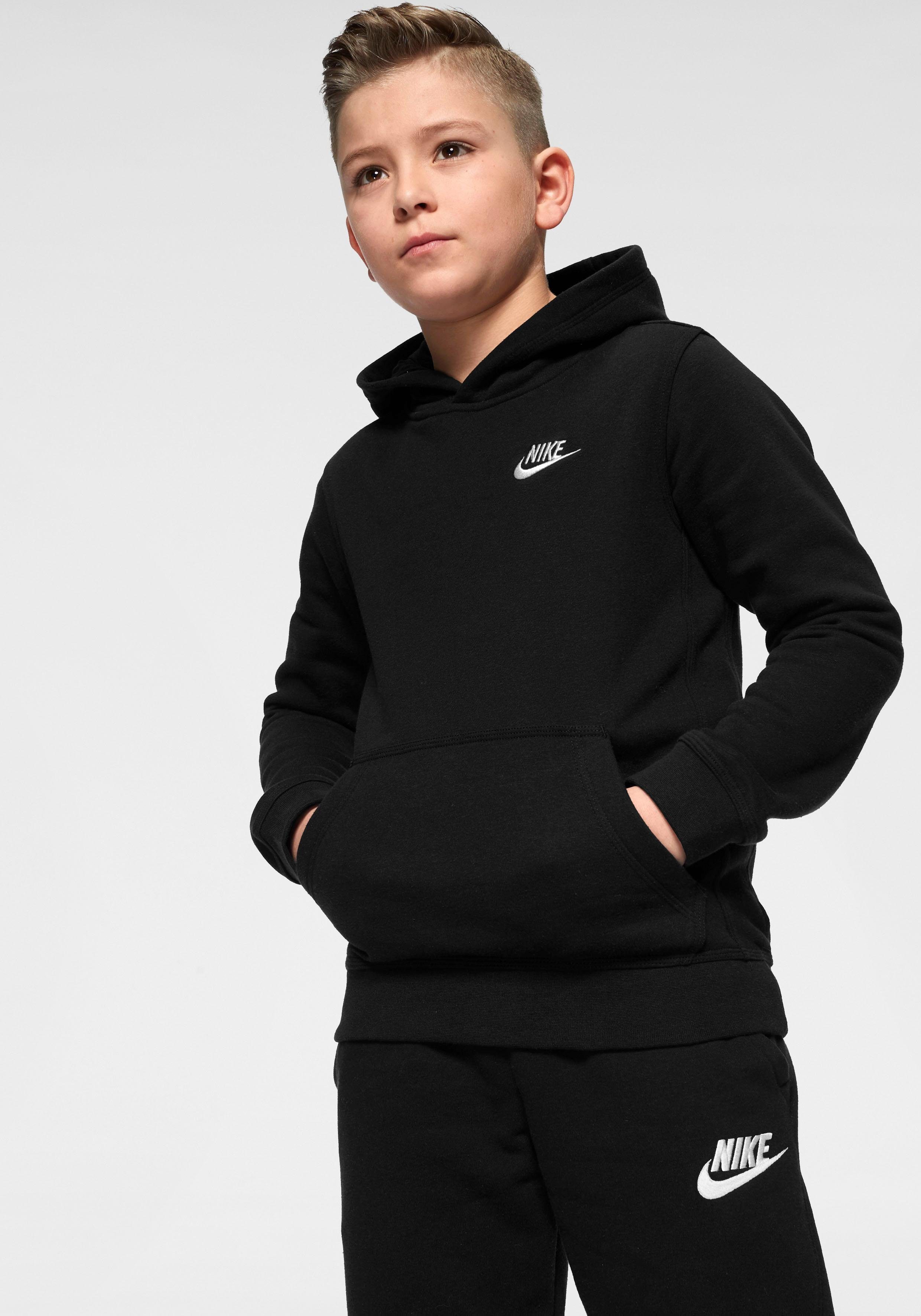 nike sportswear hoodie club big kids' pullover hoodie zwart