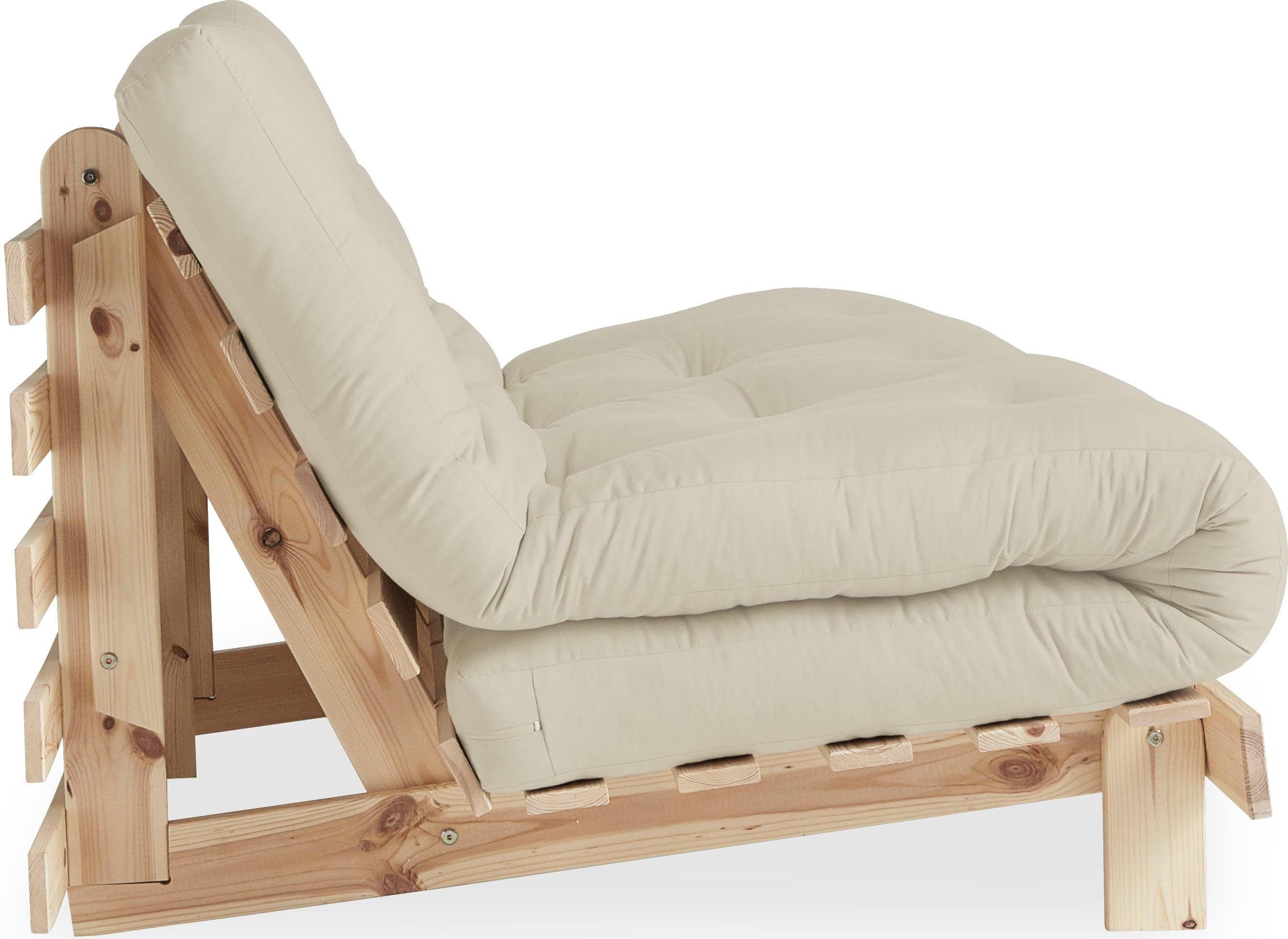 Karup Divan Roots Schlafsofa, Gästebett, Sofa inkl. Futonmatratze Incl. futonmatras, ligoppervlak 140x200 cm, FSC® gecertificeerd dennenhout