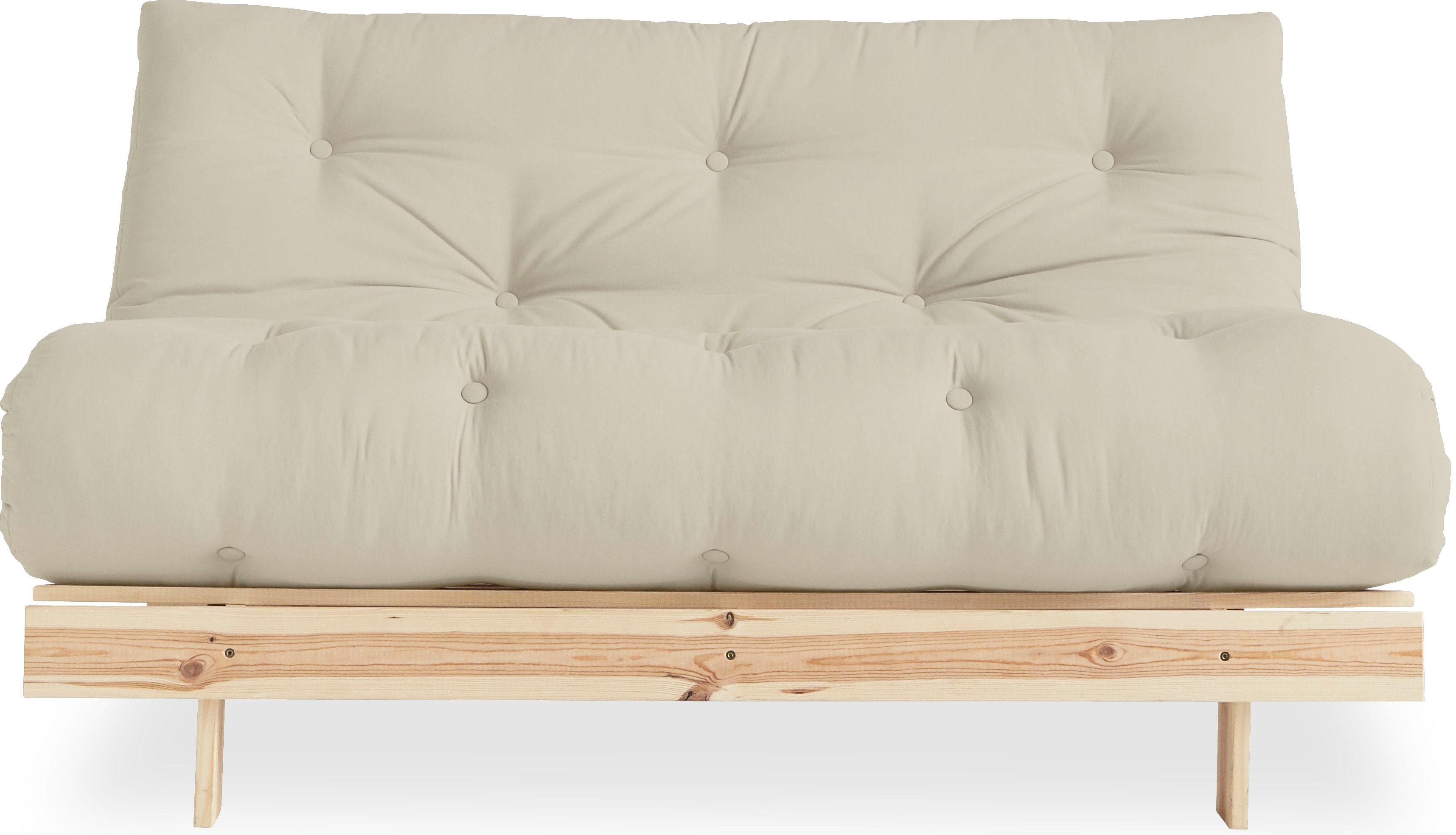 Karup Divan Roots Schlafsofa, Gästebett, Sofa inkl. Futonmatratze Incl. futonmatras, ligoppervlak 140x200 cm, FSC® gecertificeerd dennenhout
