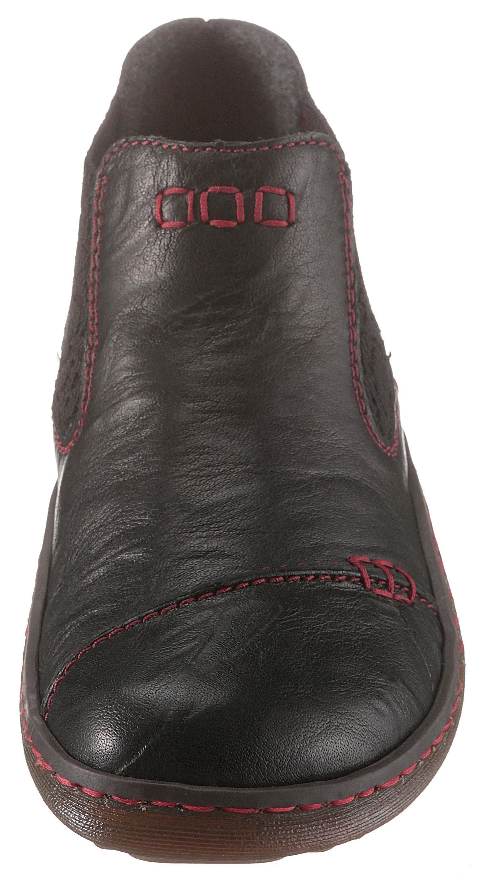 Rieker Chelsea-boots , ankle boot, laarzen, instapschoen met gedessineerde stretch inzet
