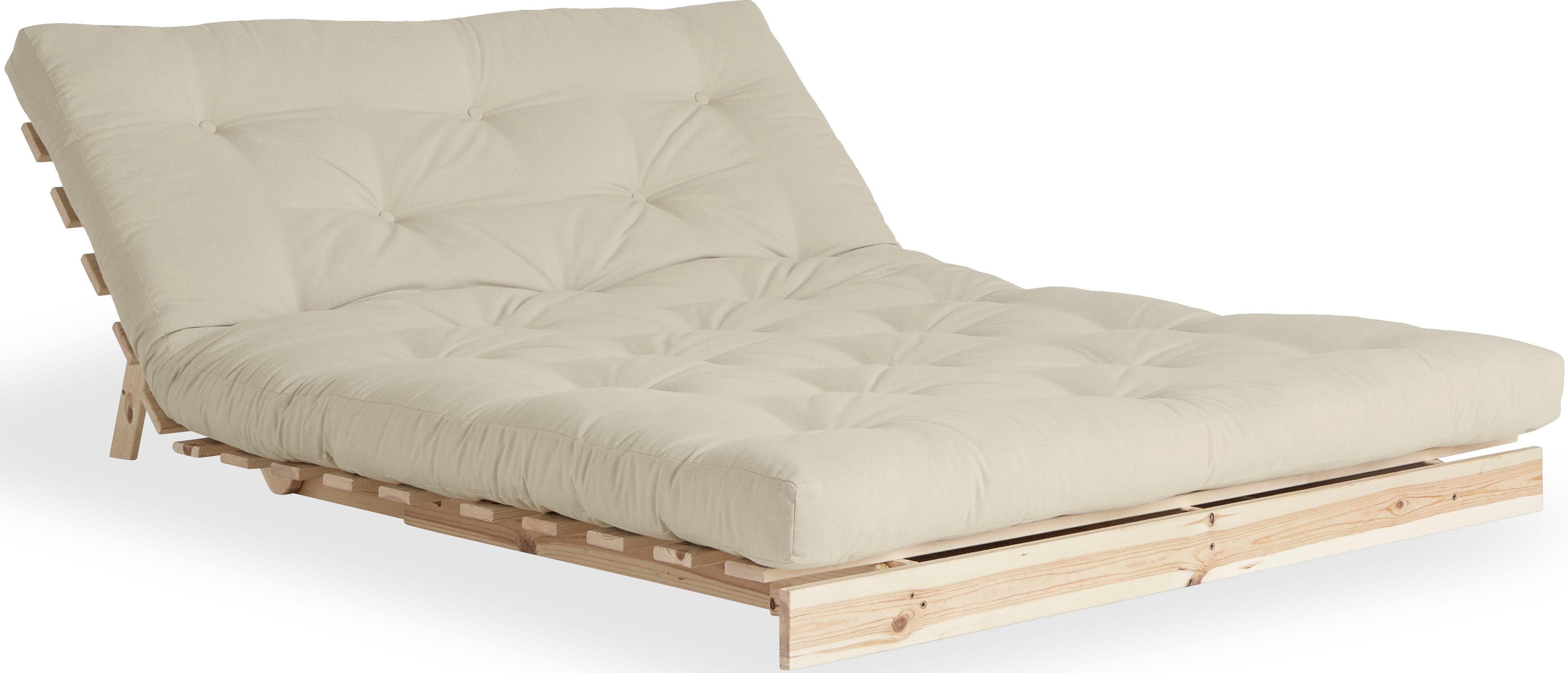 Karup Divan Roots Schlafsofa, Gästebett, Sofa inkl. Futonmatratze Incl. futonmatras, ligoppervlak 140x200 cm, FSC® gecertificeerd dennenhout