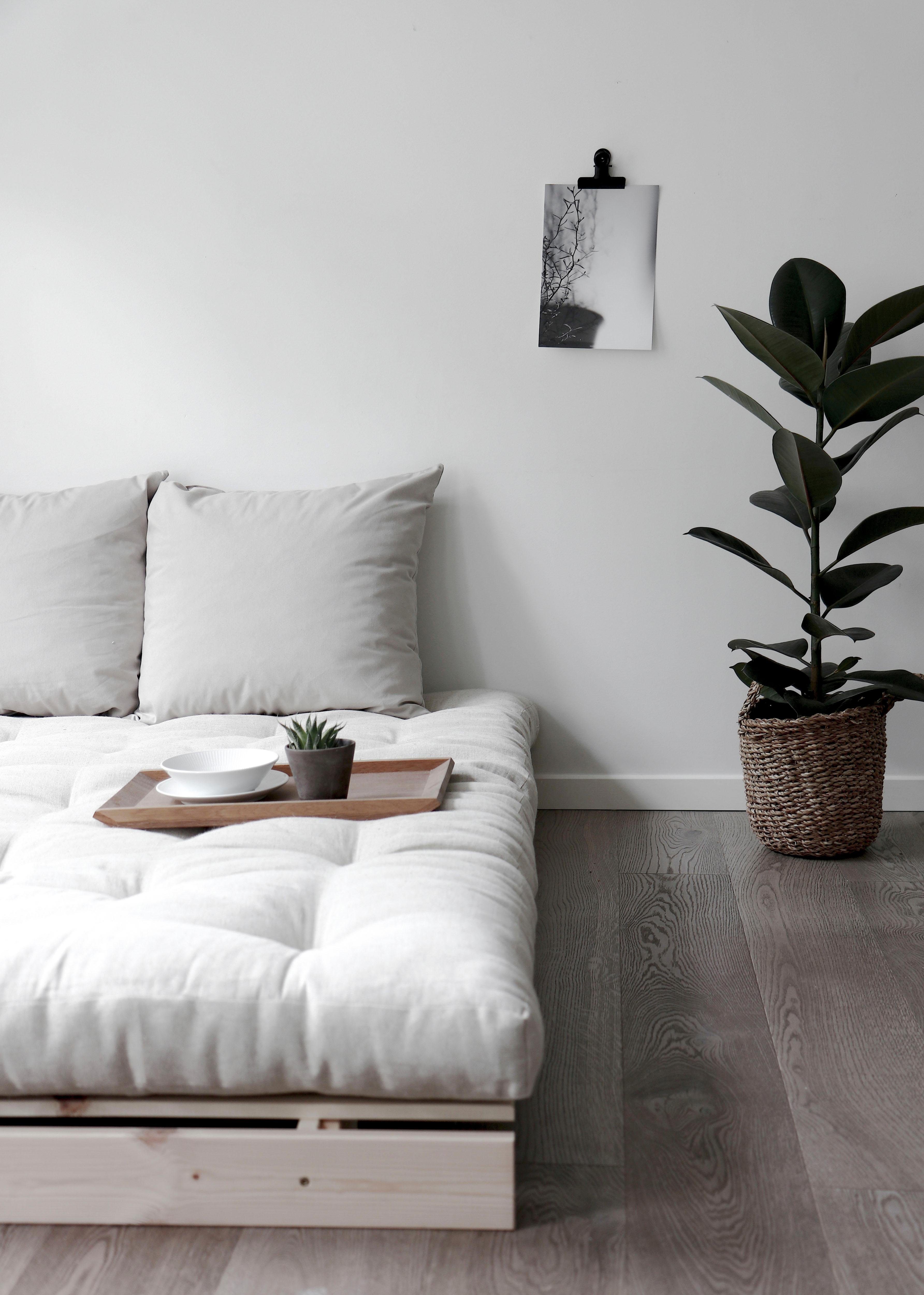 Karup Divan Roots Schlafsofa, Gästebett, Sofa inkl. Futonmatratze Incl. futonmatras, ligoppervlak 140x200 cm, FSC® gecertificeerd dennenhout