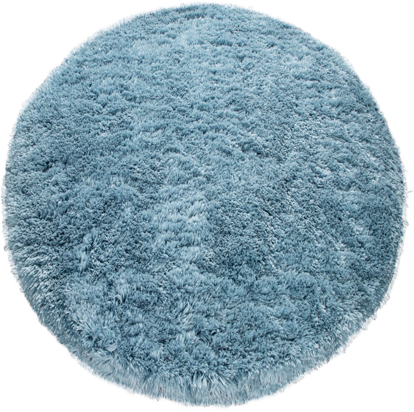 Paco Home Hoogpolig vloerkleed Akumal 930 Shaggy, bijzonder zacht door softgaren, unikleuren moderne vloerkleden blauw