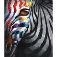 boenninghoff artprint op linnen zebra (1 stuk) zwart